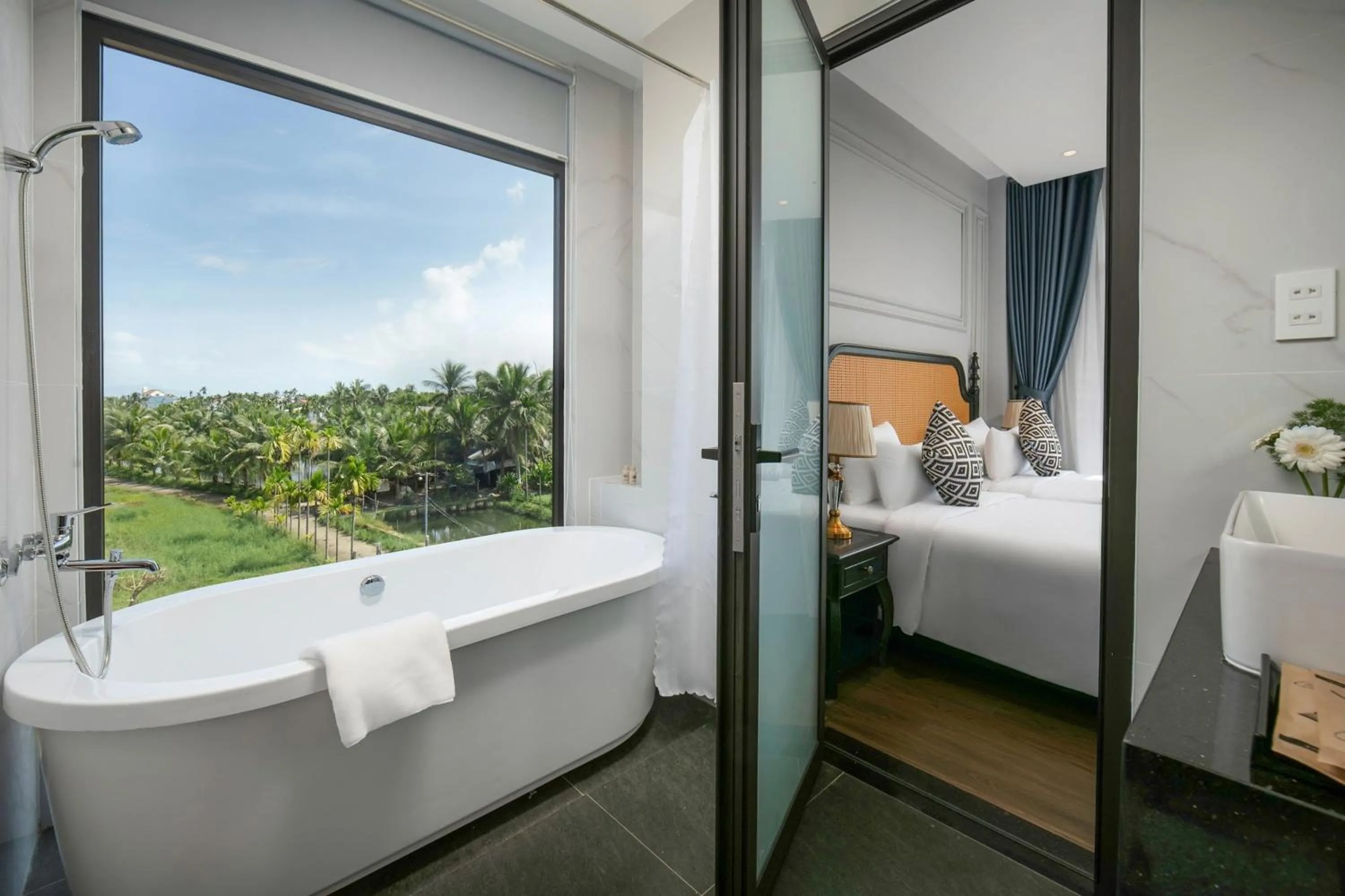 Bathroom, Bed in Serene Nature Boutique Resort & Spa