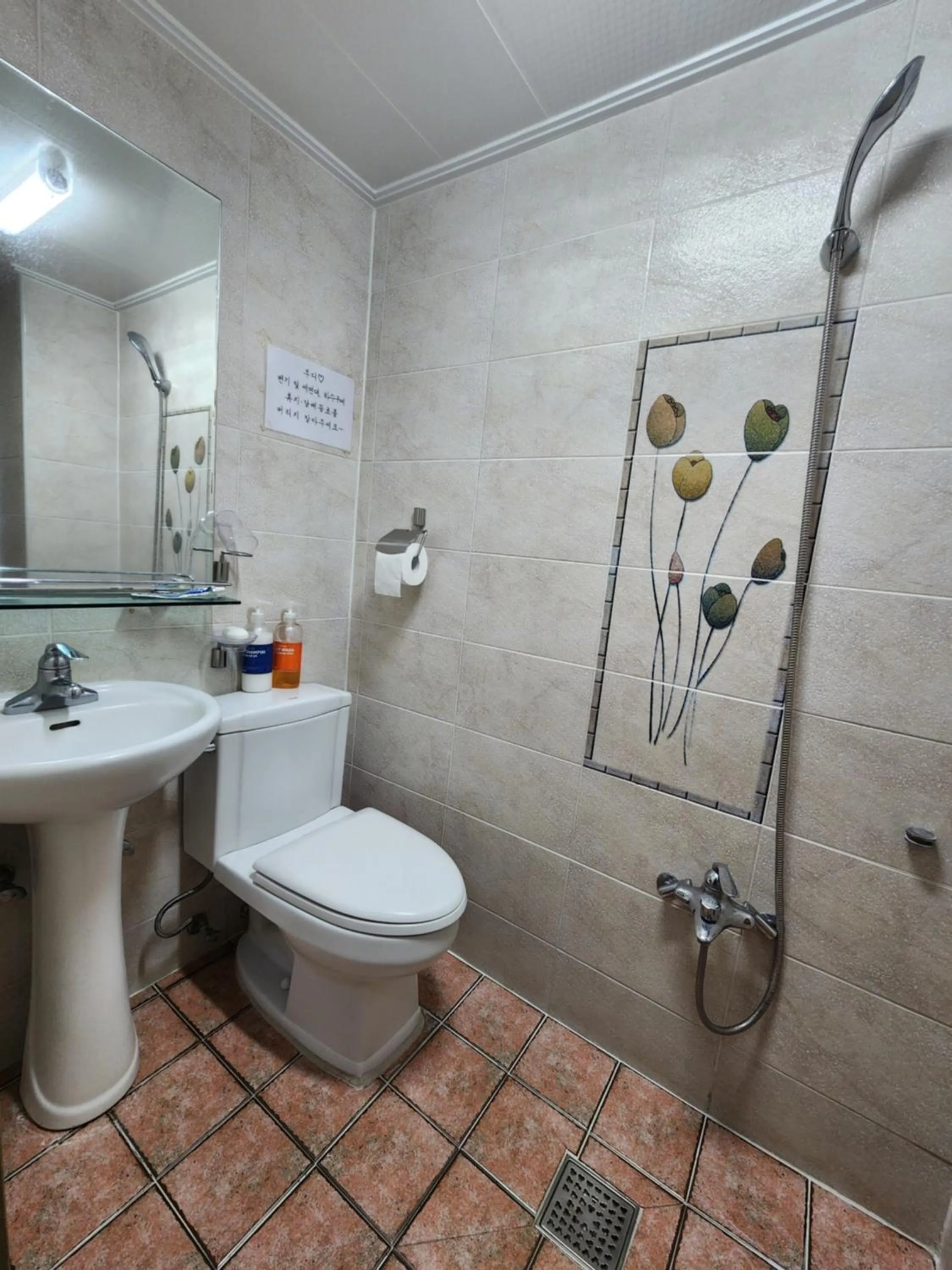 Shower in e comfy Hotel