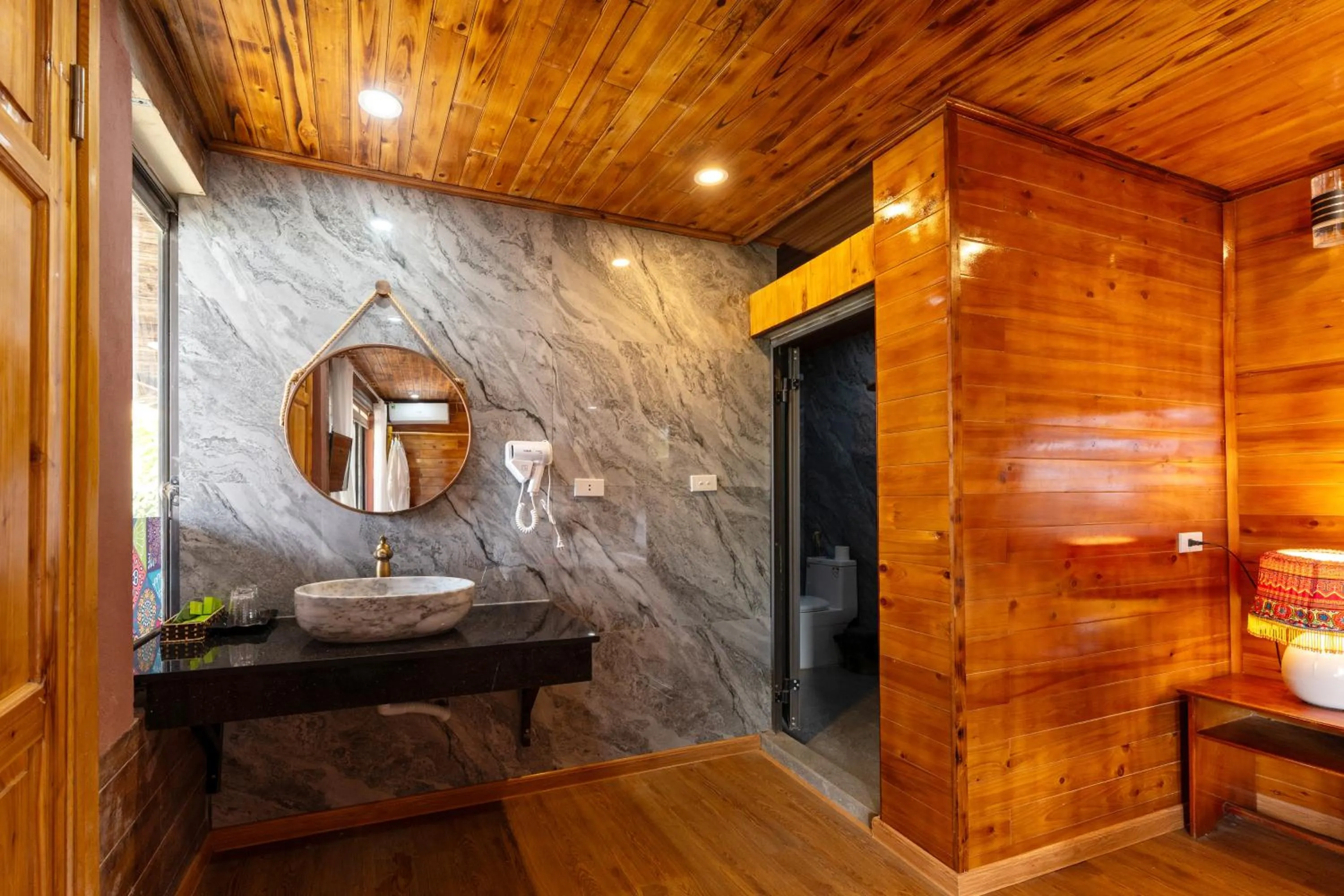 Bathroom in Muong Hoa River View Hotel