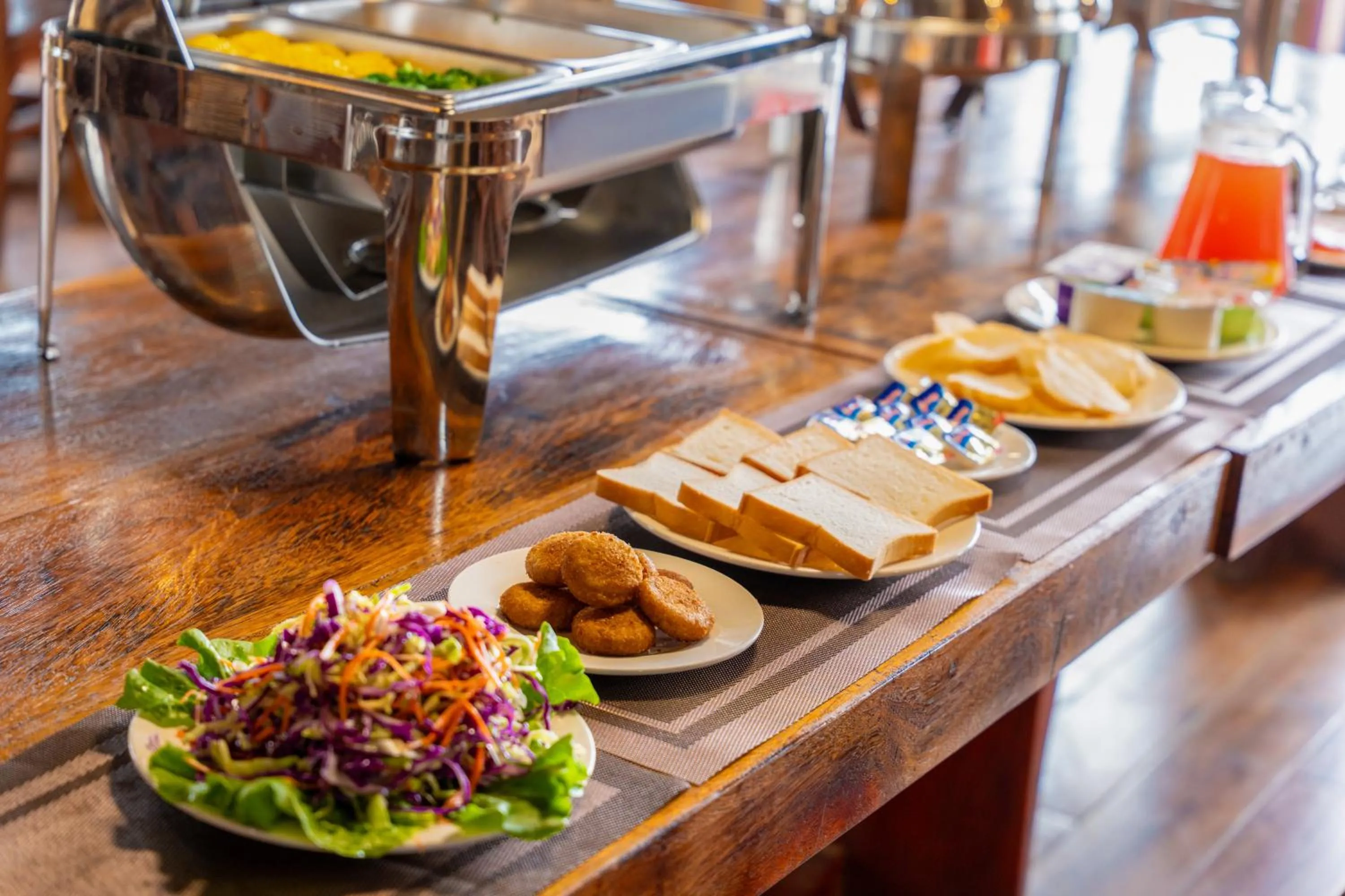 Buffet breakfast in Muong Hoa River View Hotel