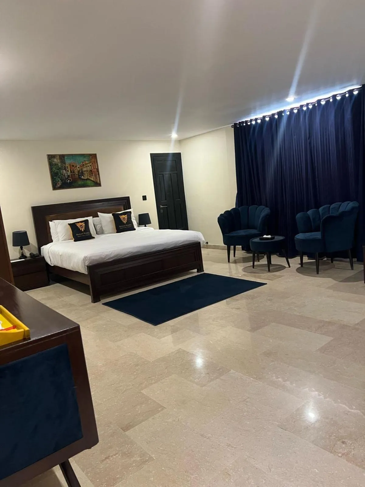 Seating area, Bed in BULAND HEIGHTS