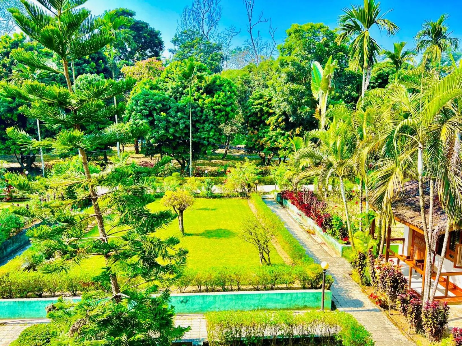 Garden view in Hotel Hermitage