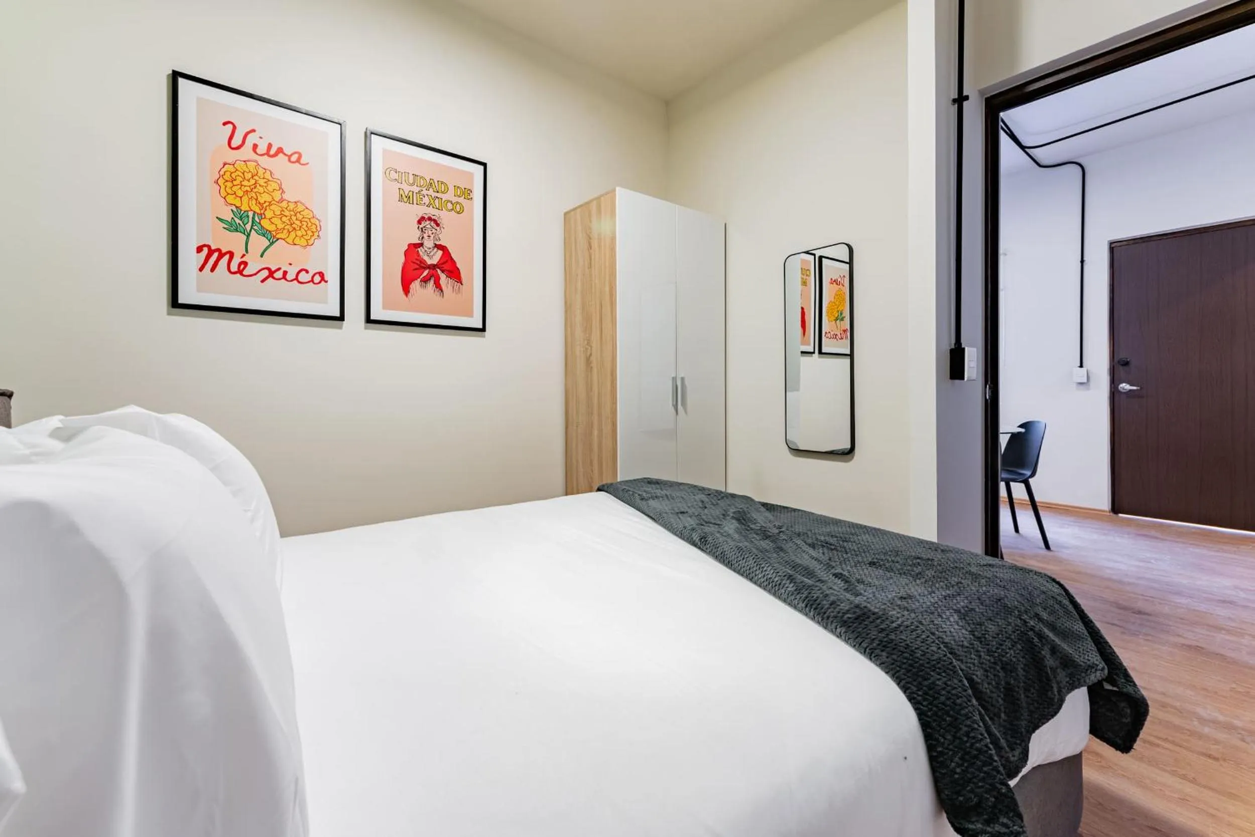 Bed in Mariano Escobedo Apartments by VH