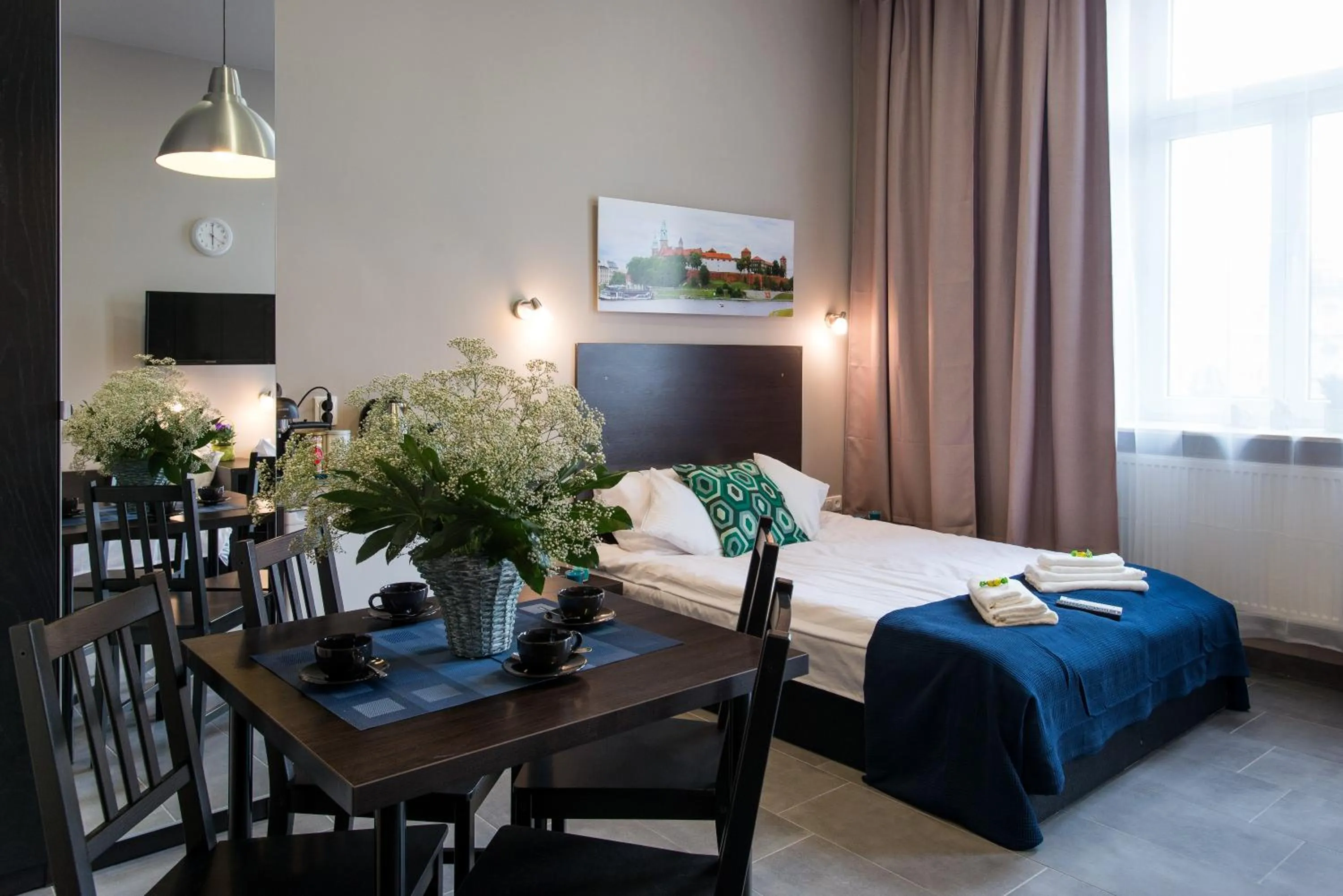 Photo of the whole room, Bed in Happy Tower