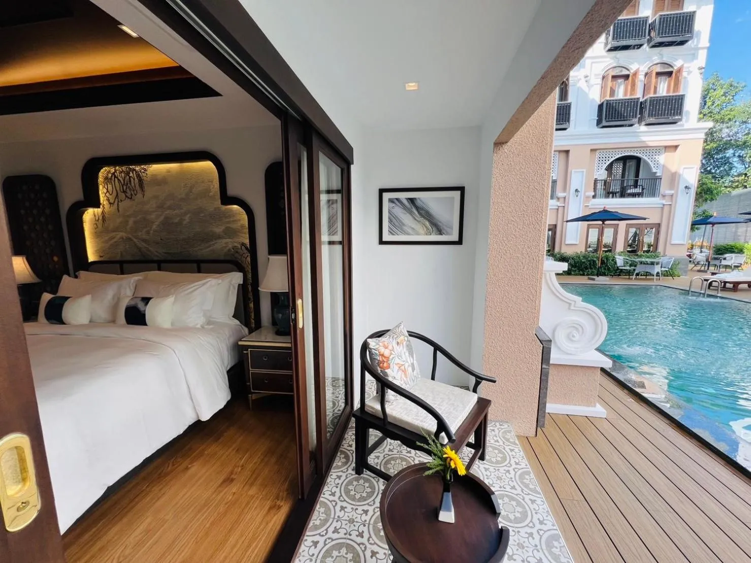 Double Room with Pool View in CHINO@NIMMAN Luxury Boutique Hotel