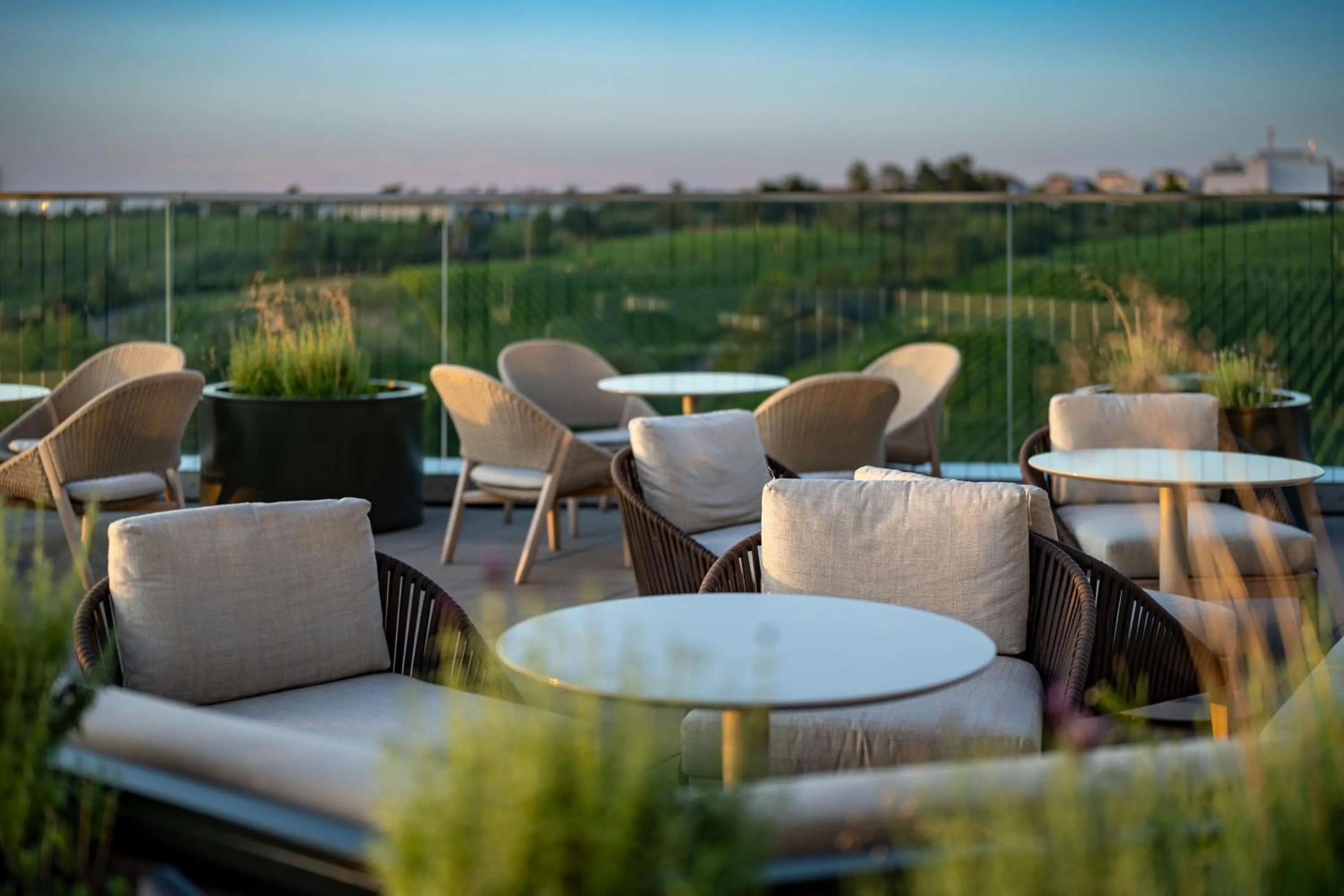 Property building in Radisson Blu Hotel at Porsche Design Tower Stuttgart