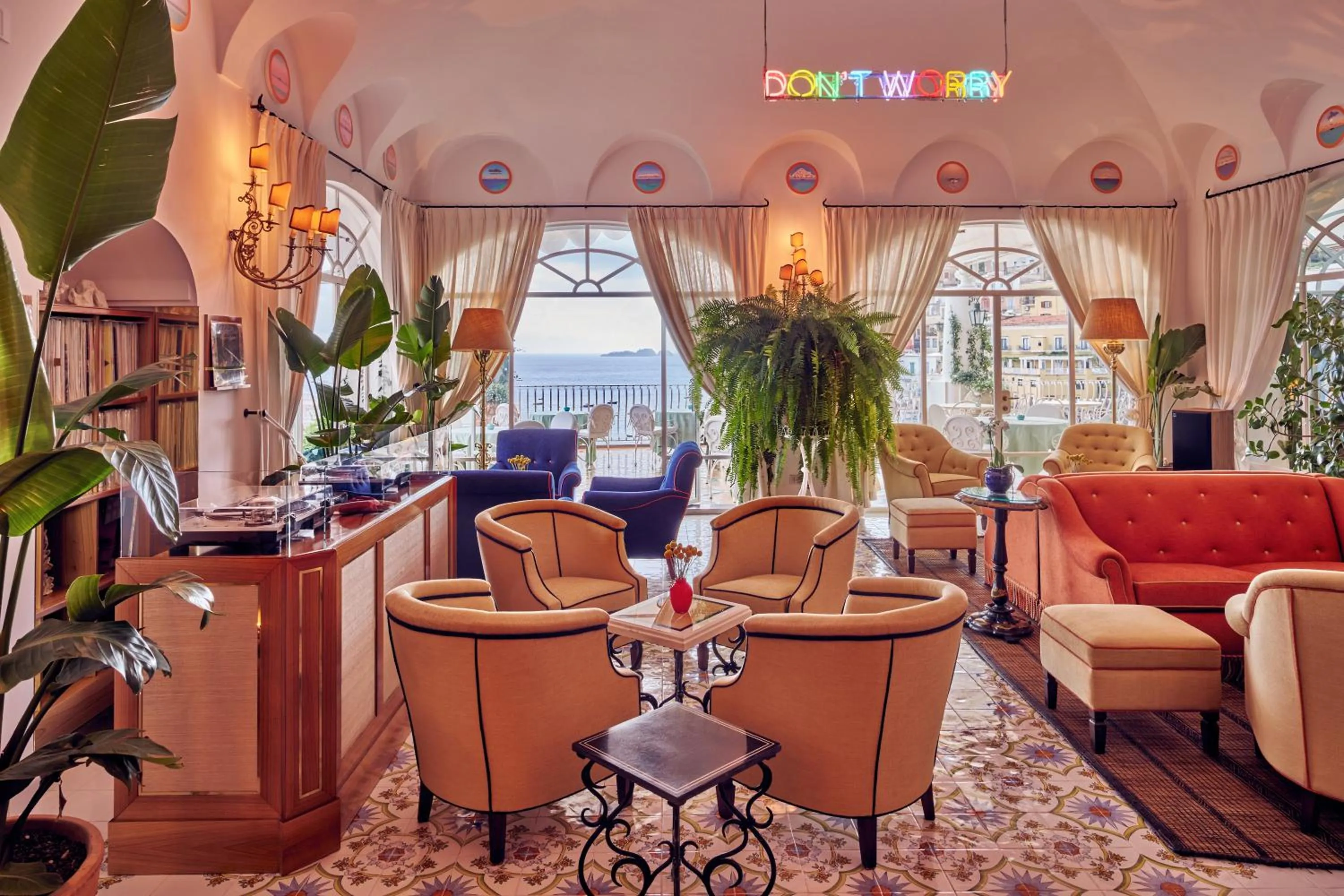 Lounge or bar in Le Sirenuse