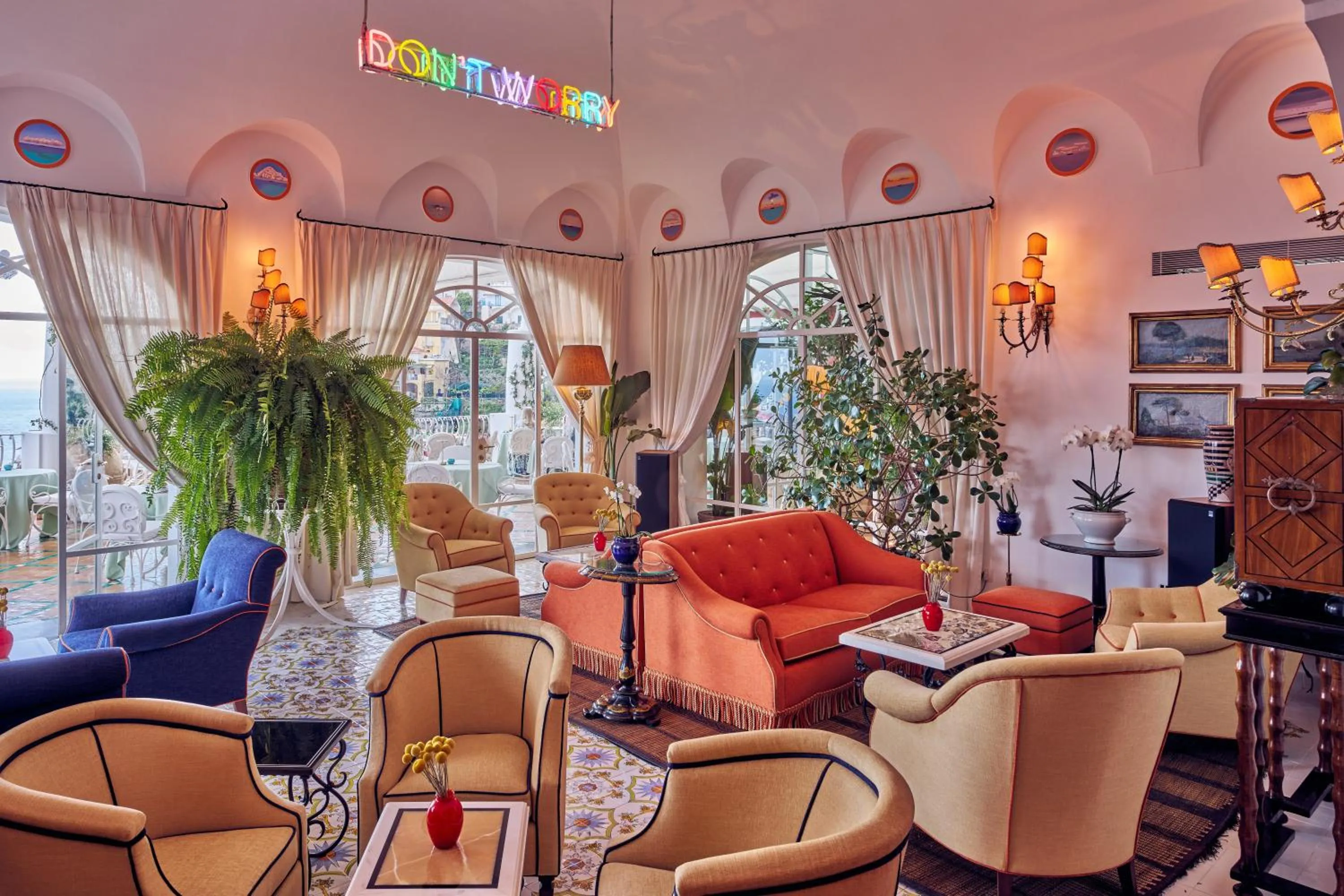 Lounge or bar in Le Sirenuse