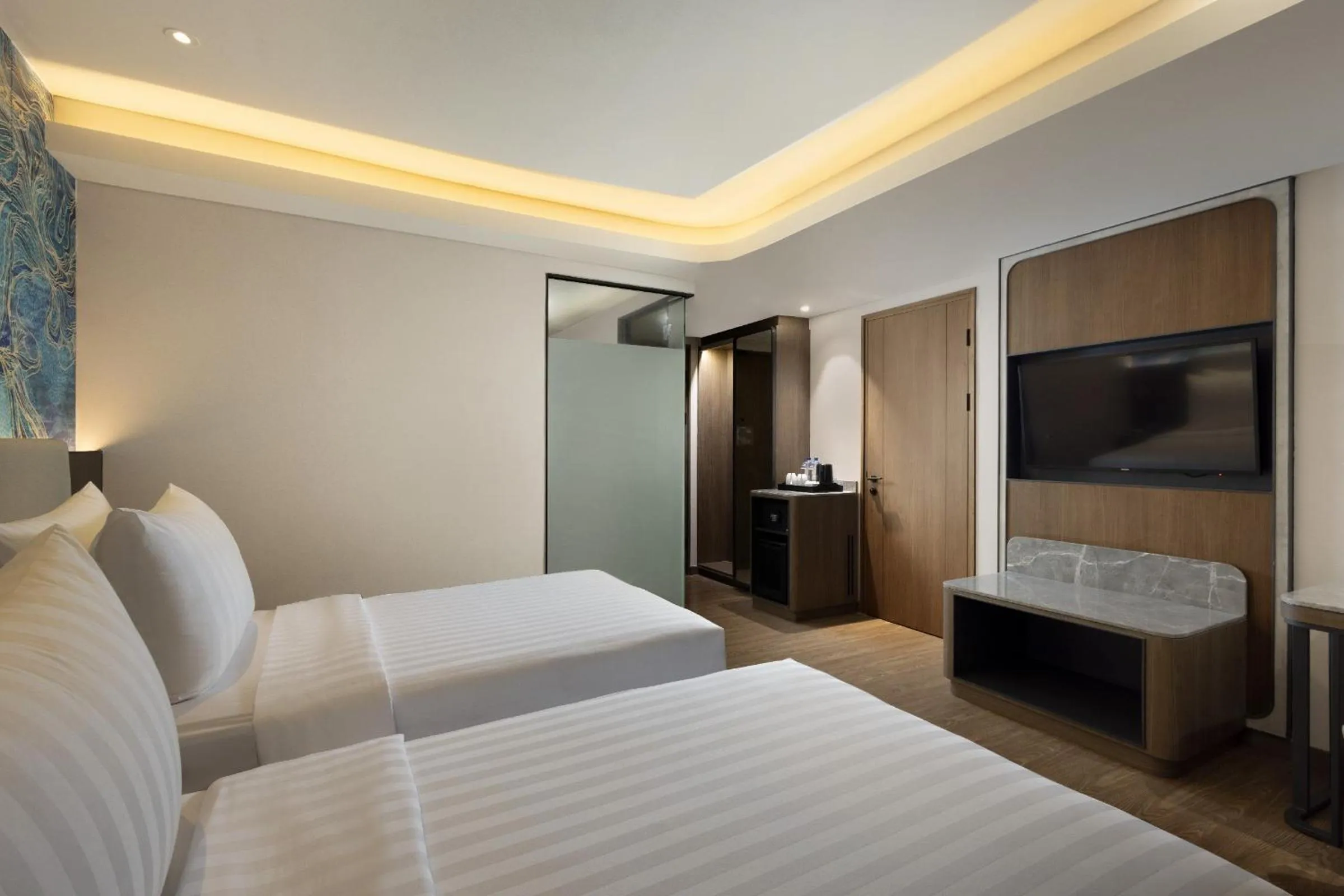 Bed in Hotel Santika Premiere Lampung