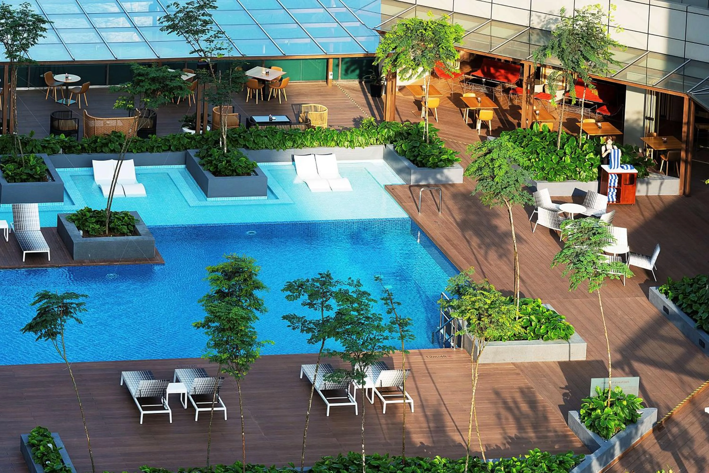 Pool view in DoubleTree by Hilton Johor Bahru