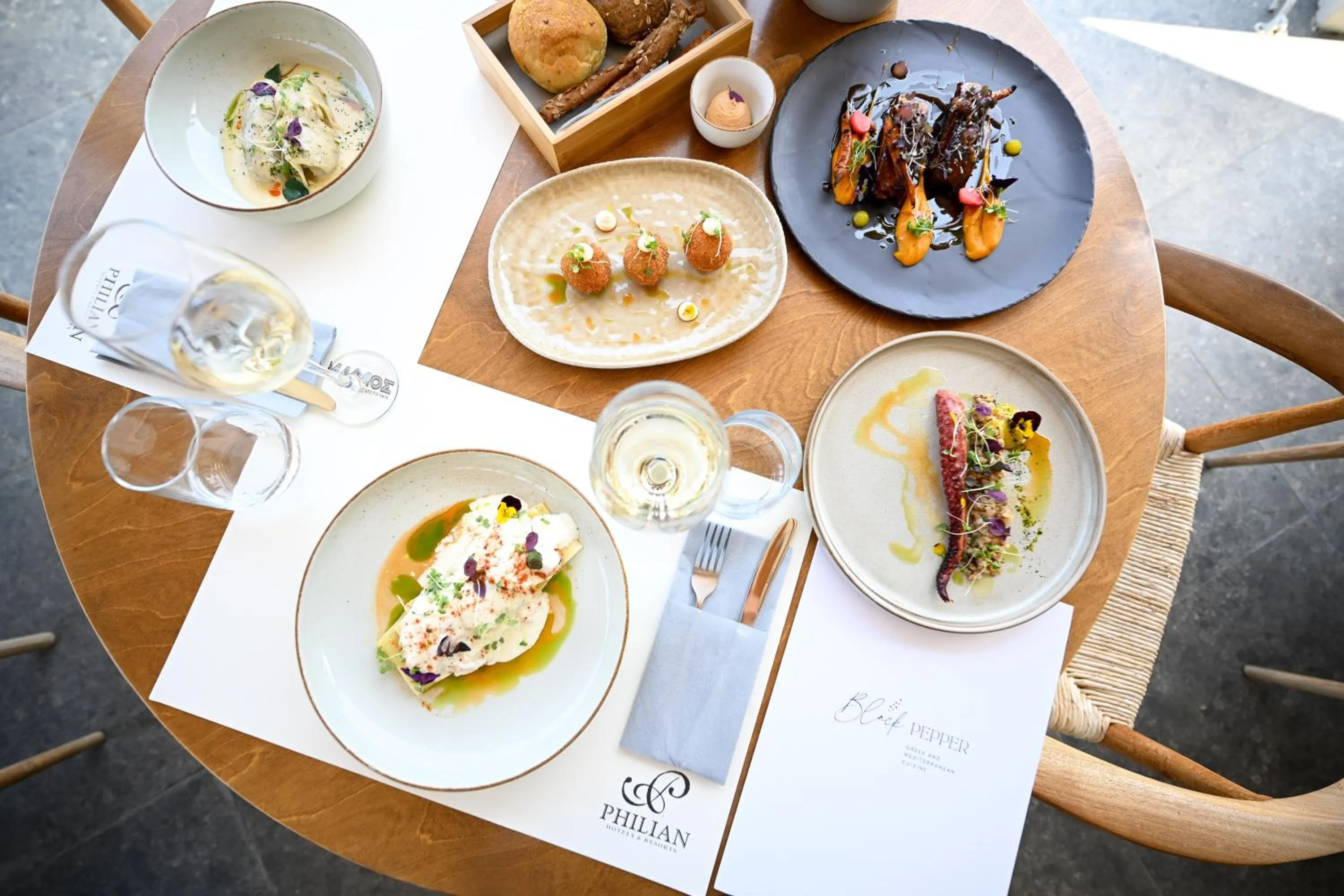 Food in Skiathos Avaton Garden, Philian Hotels and Resorts