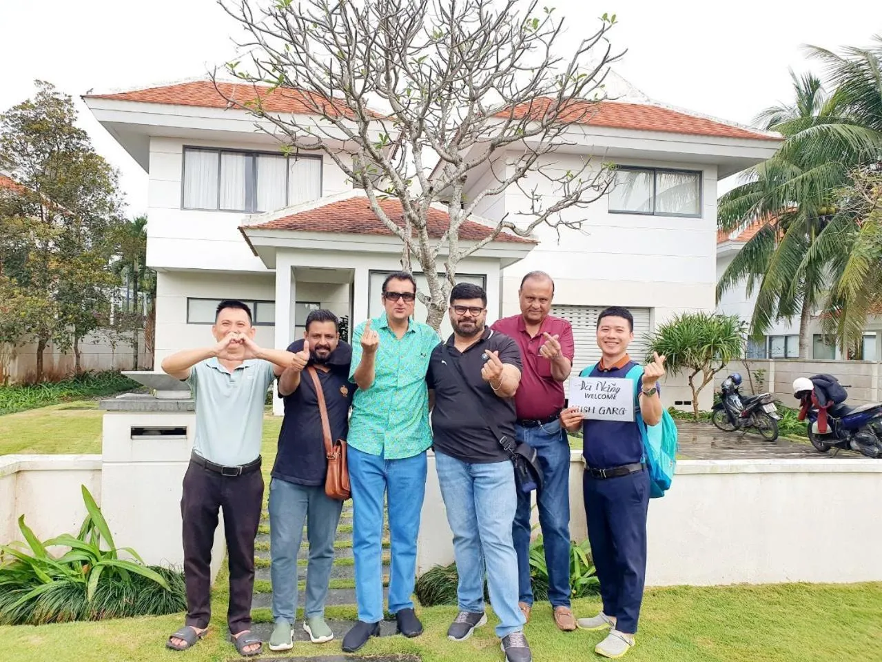 group of guests in Ocean Beach Villas Danang