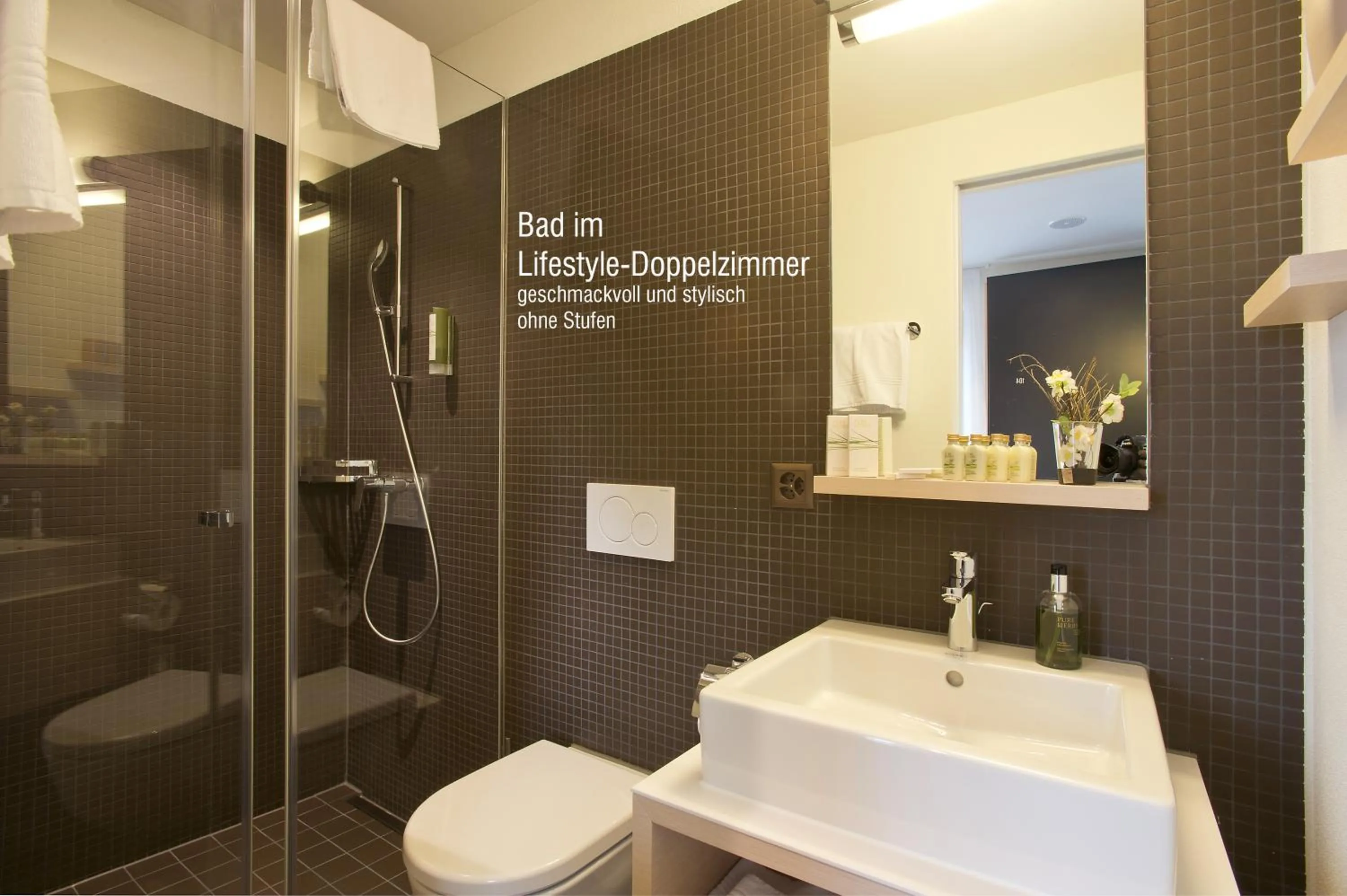 Shower in JUCKERs Boutique-Hotel