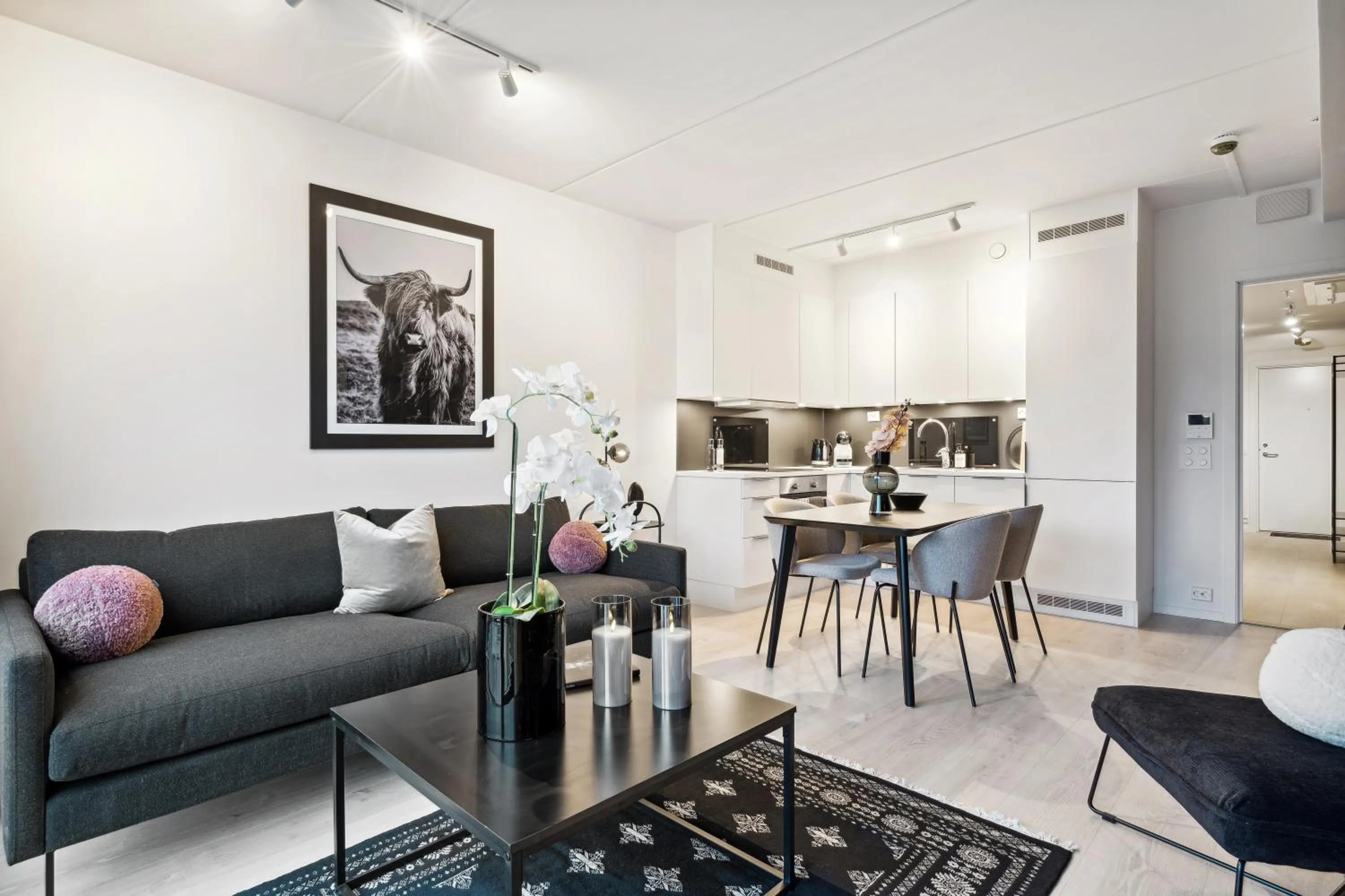 Living room in TotalApartments Vervet Gjøa