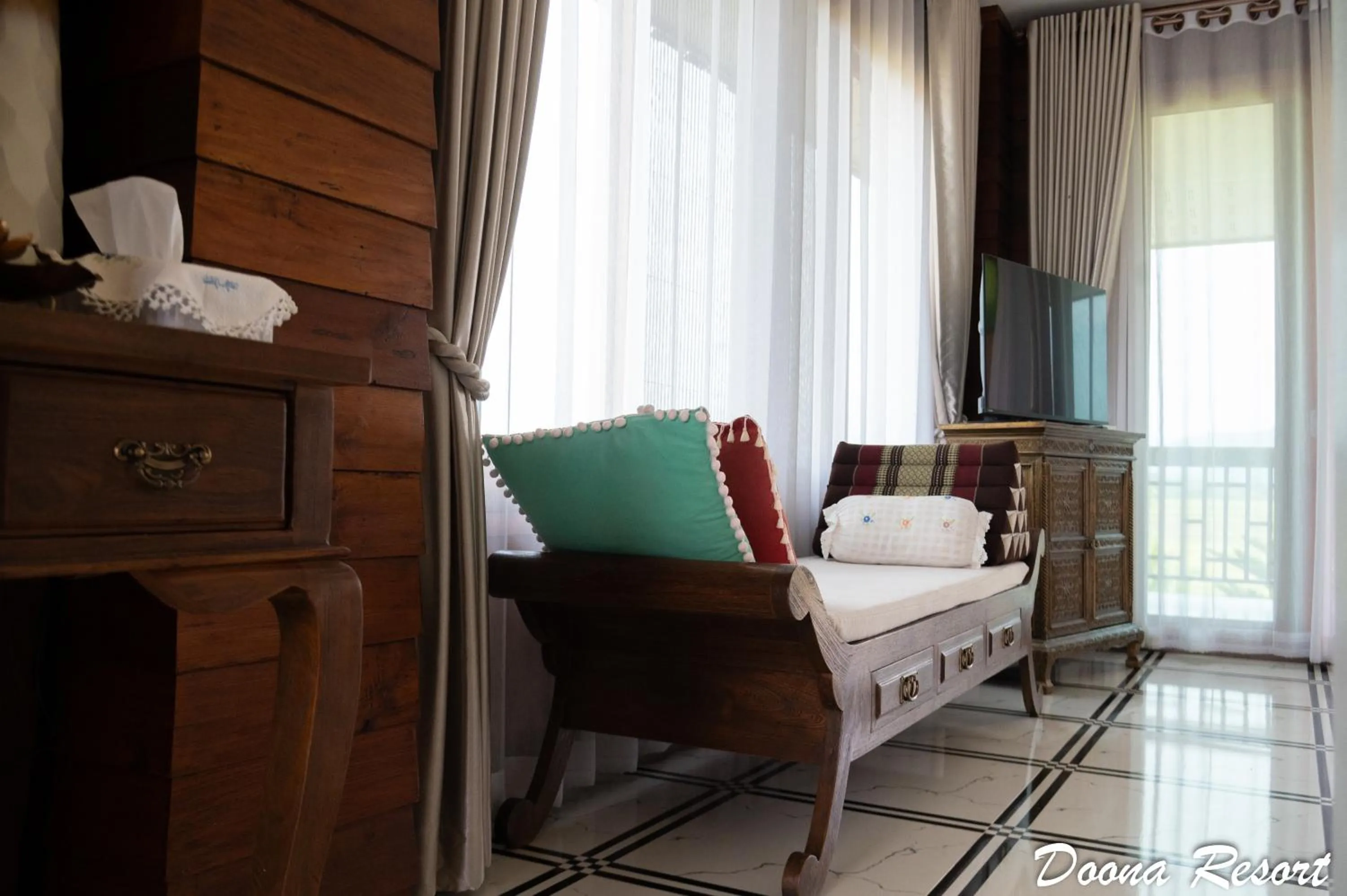 TV and multimedia, Bed in DooNa Resort แลภูดูนา