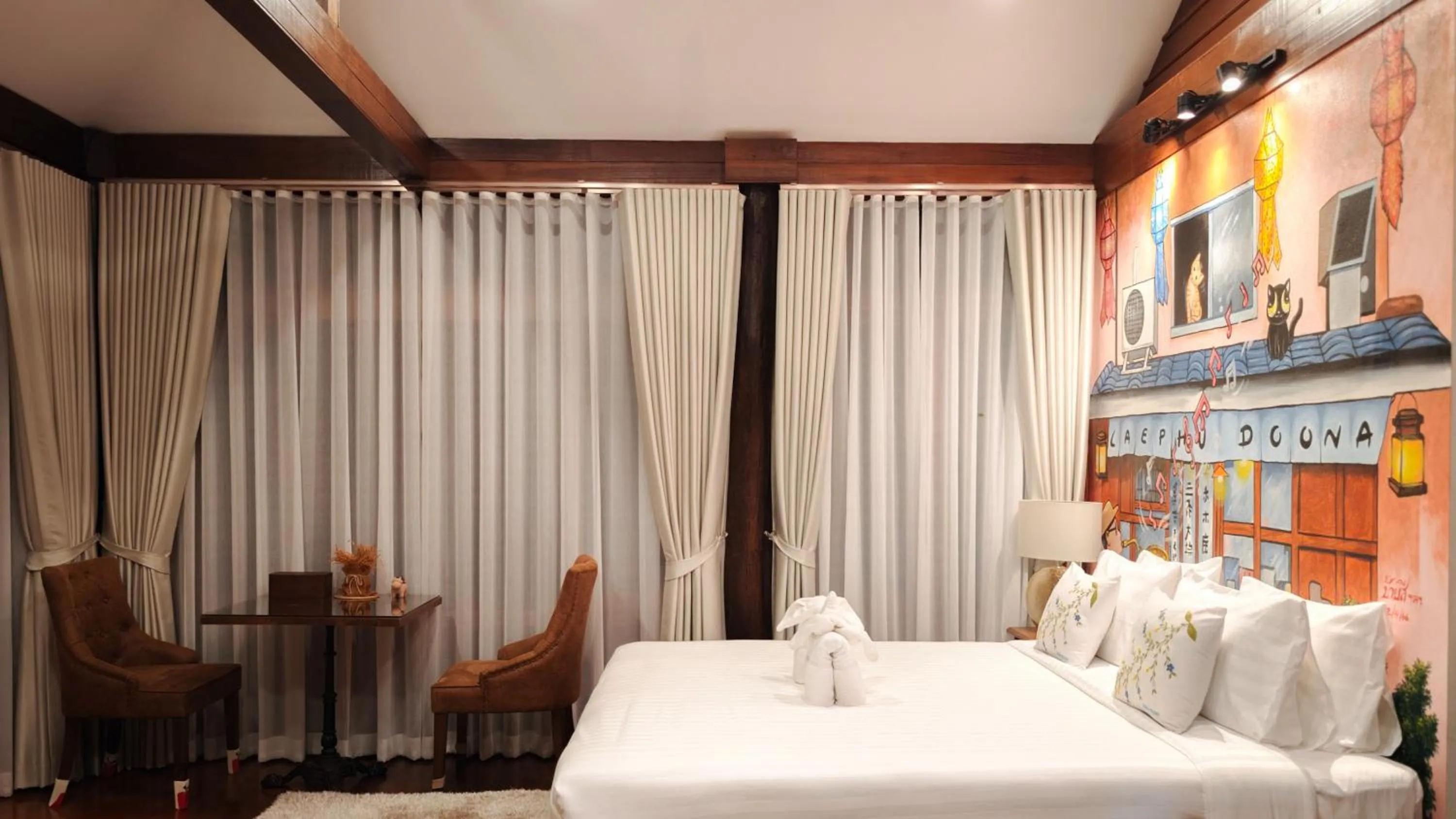 Bedroom, Bed in DooNa Resort แลภูดูนา