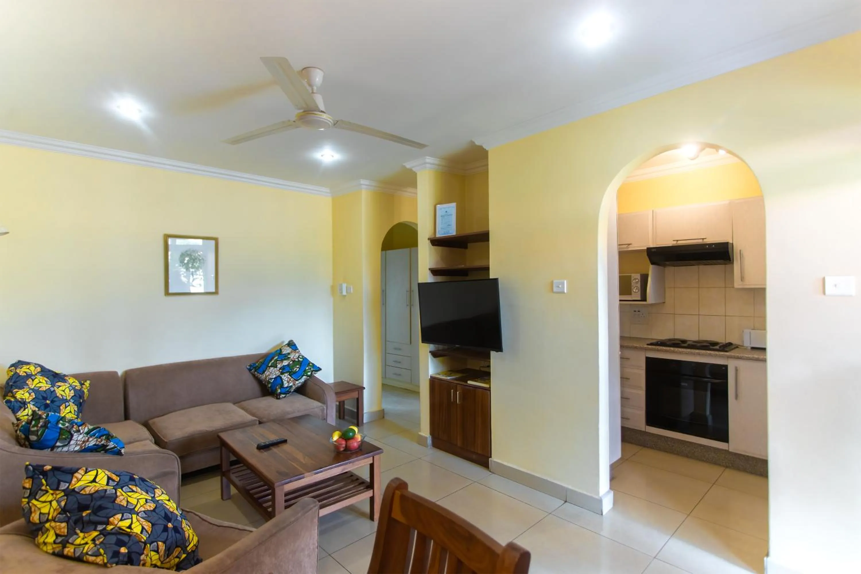 Living room in Shakespeare Court Serviced Apartments