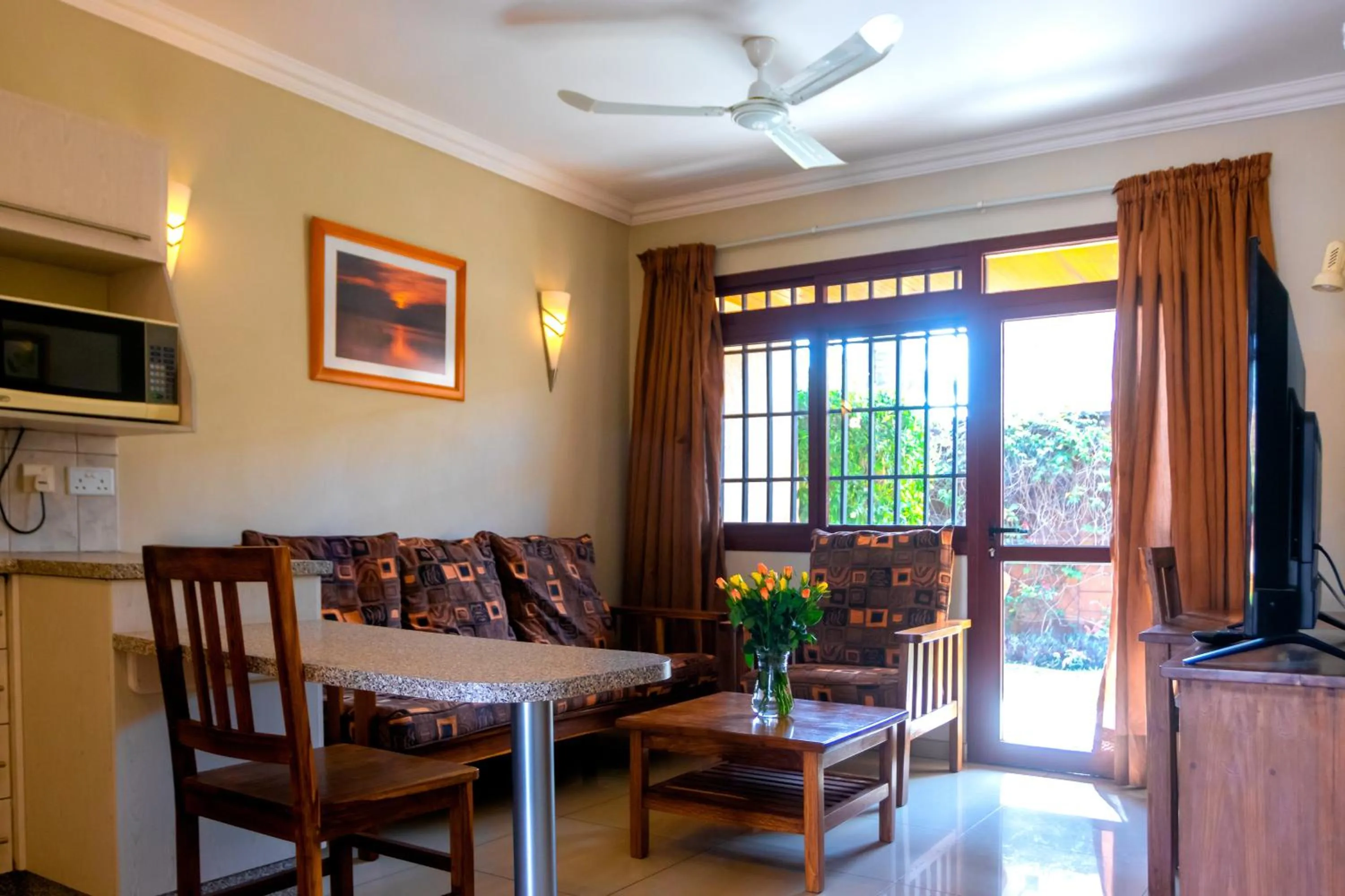 Living room in Shakespeare Court Serviced Apartments