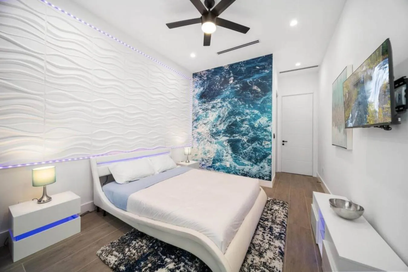 Bedroom, Bed in The Elements Home with 2 Pools