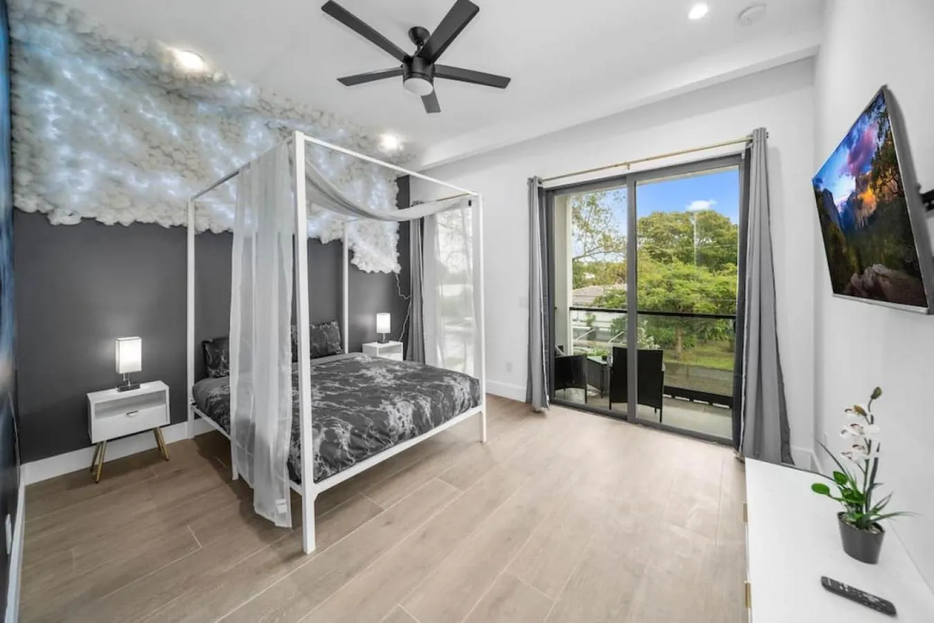Bedroom, Bed in The Elements Home with 2 Pools
