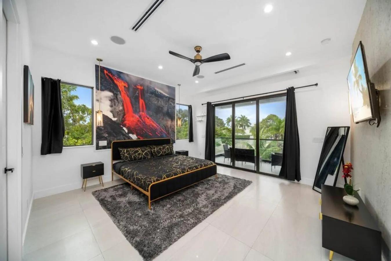Bedroom in The Elements Home with 2 Pools
