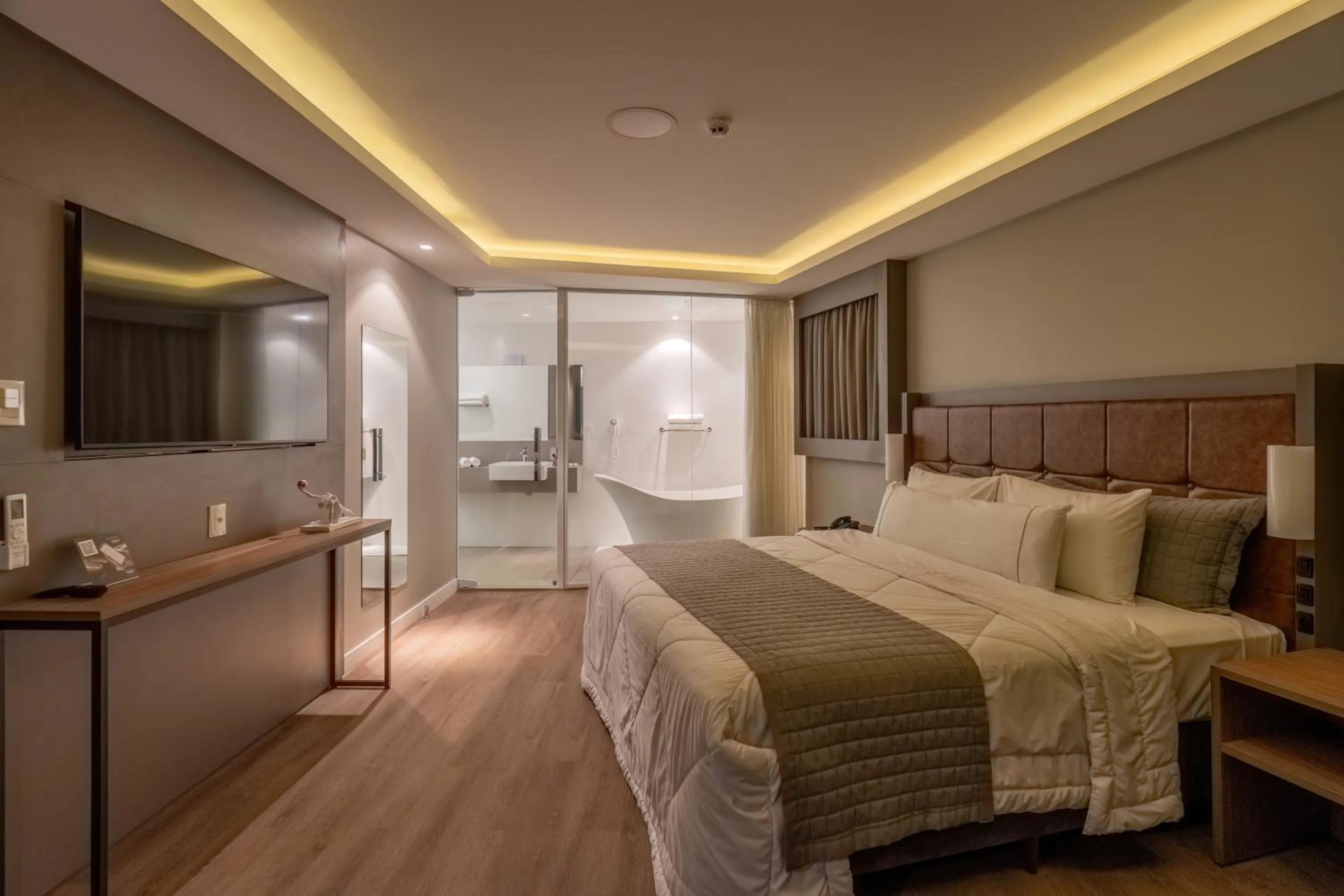 Bed in Hotel Caiuá Blumenau