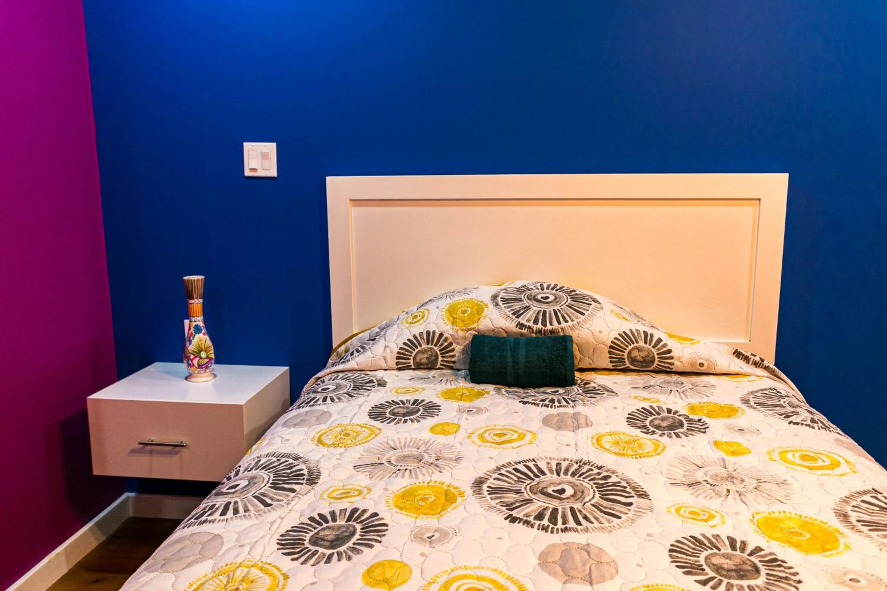 Bed in Hotel Cantaritos