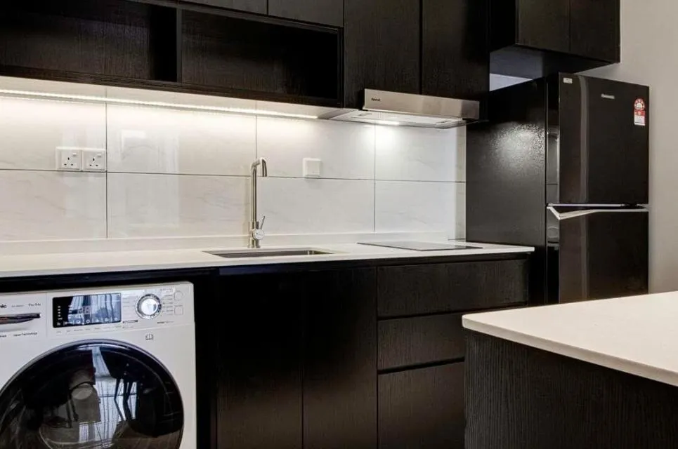 Kitchen or kitchenette in Axon Residence at Pavilion KLCC KL Tower view by KIMIRO