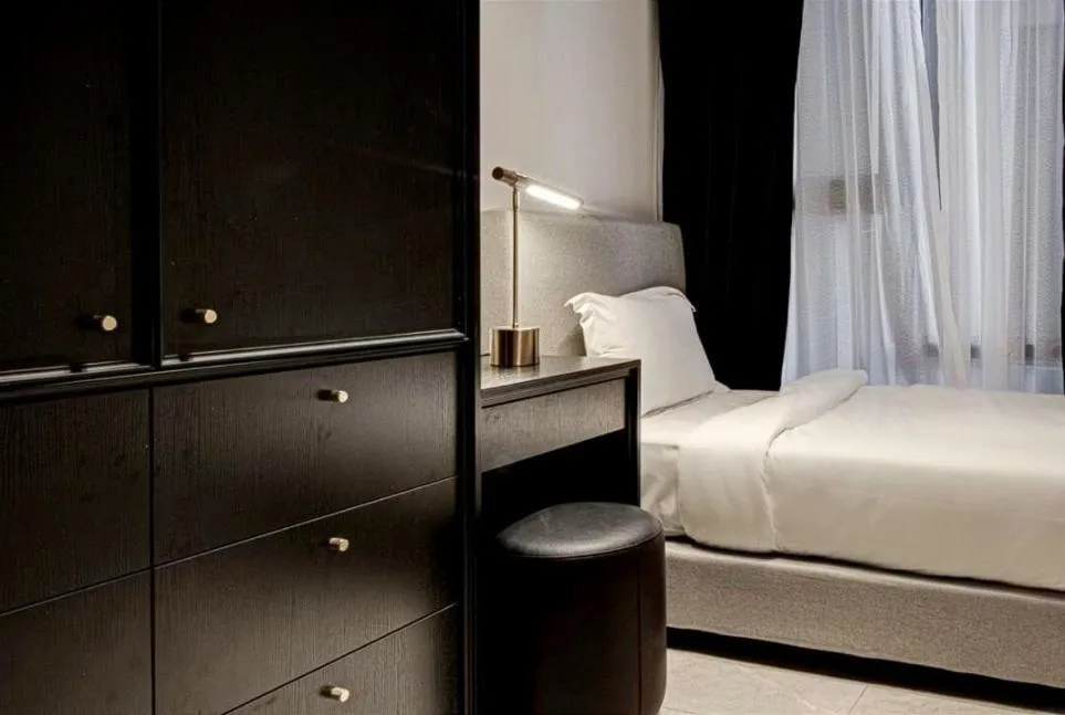 Bedroom, Bed in Axon Residence at Pavilion KLCC KL Tower view by KIMIRO