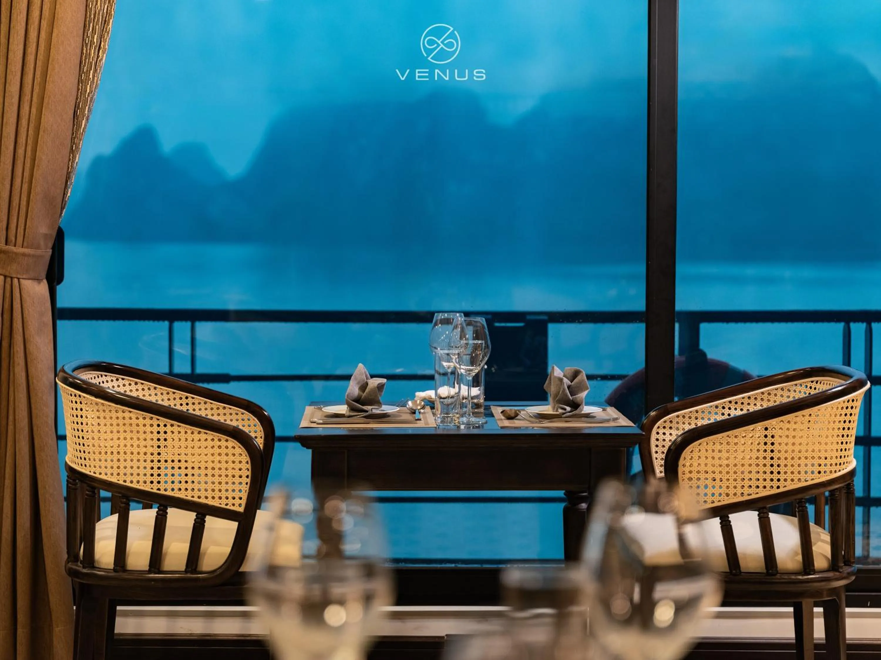 Dining area in Venus Cruises Halong Bay by Venus Group