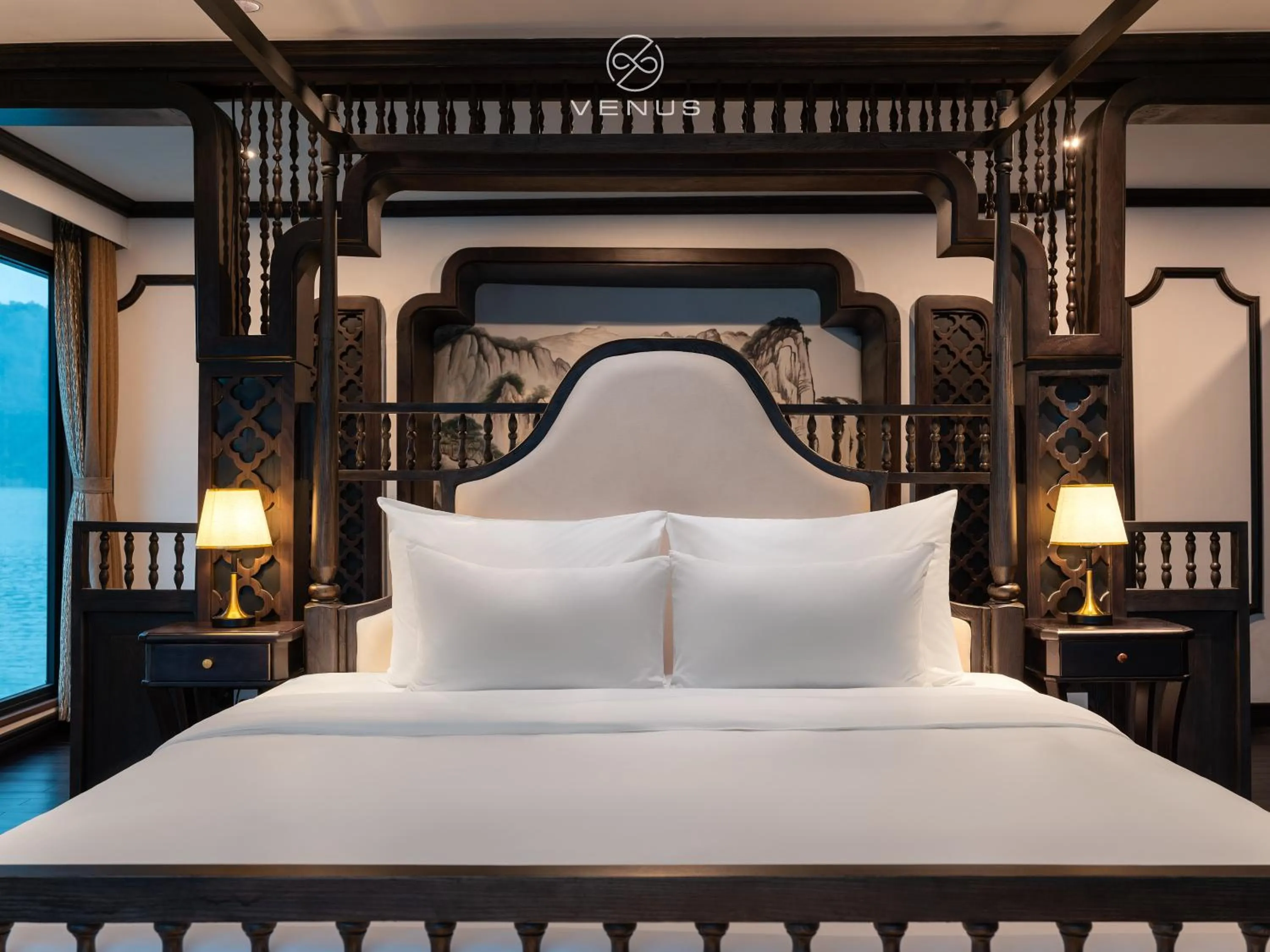 Bed in Venus Cruises Halong Bay by Venus Group