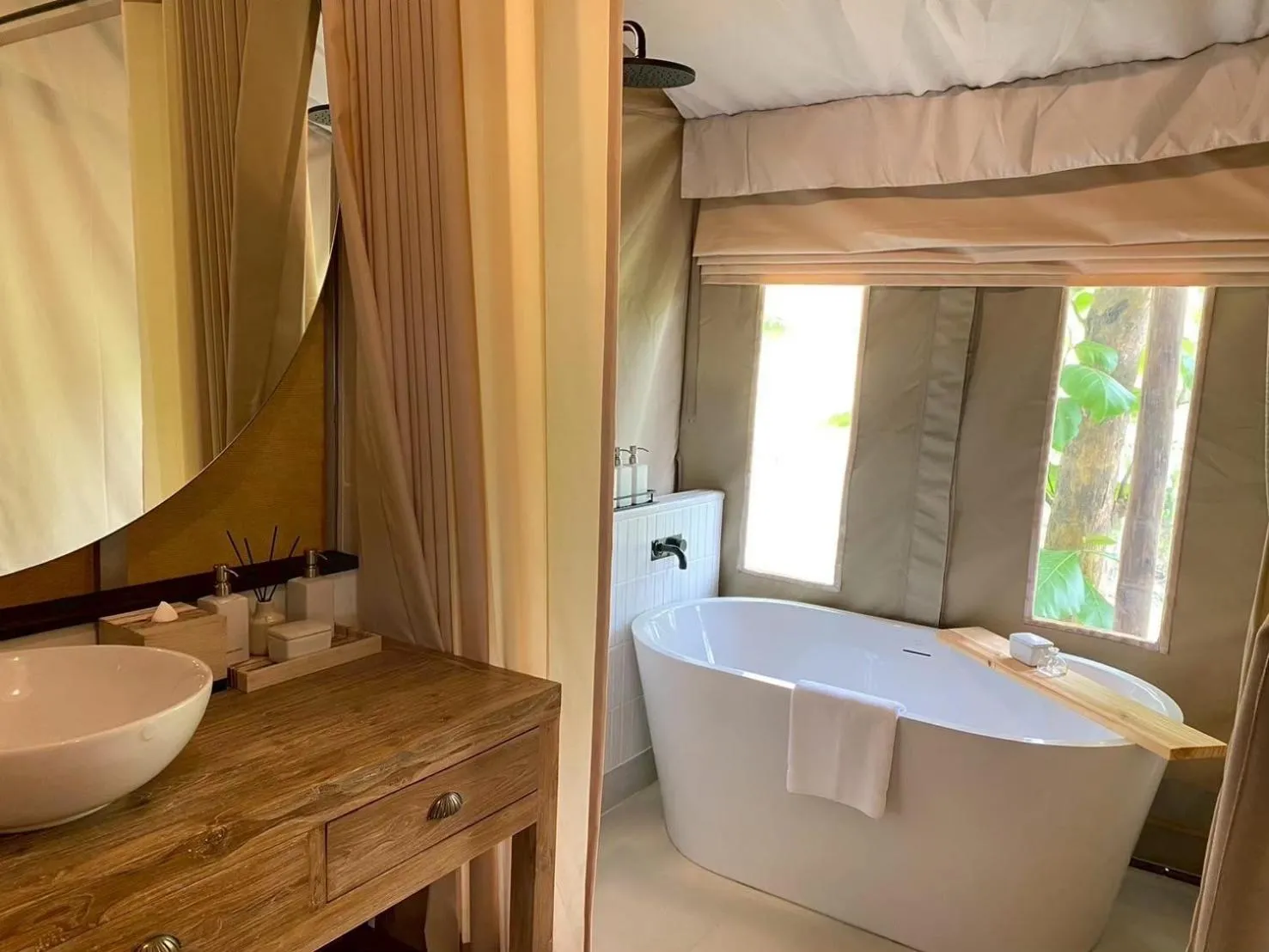 Hot Tub in Tantawan Tented Camp by Dusit, Chiang Rai