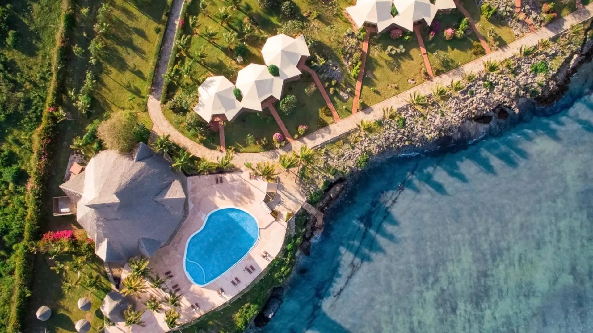 Bird's eye view in The One, Watamu bay