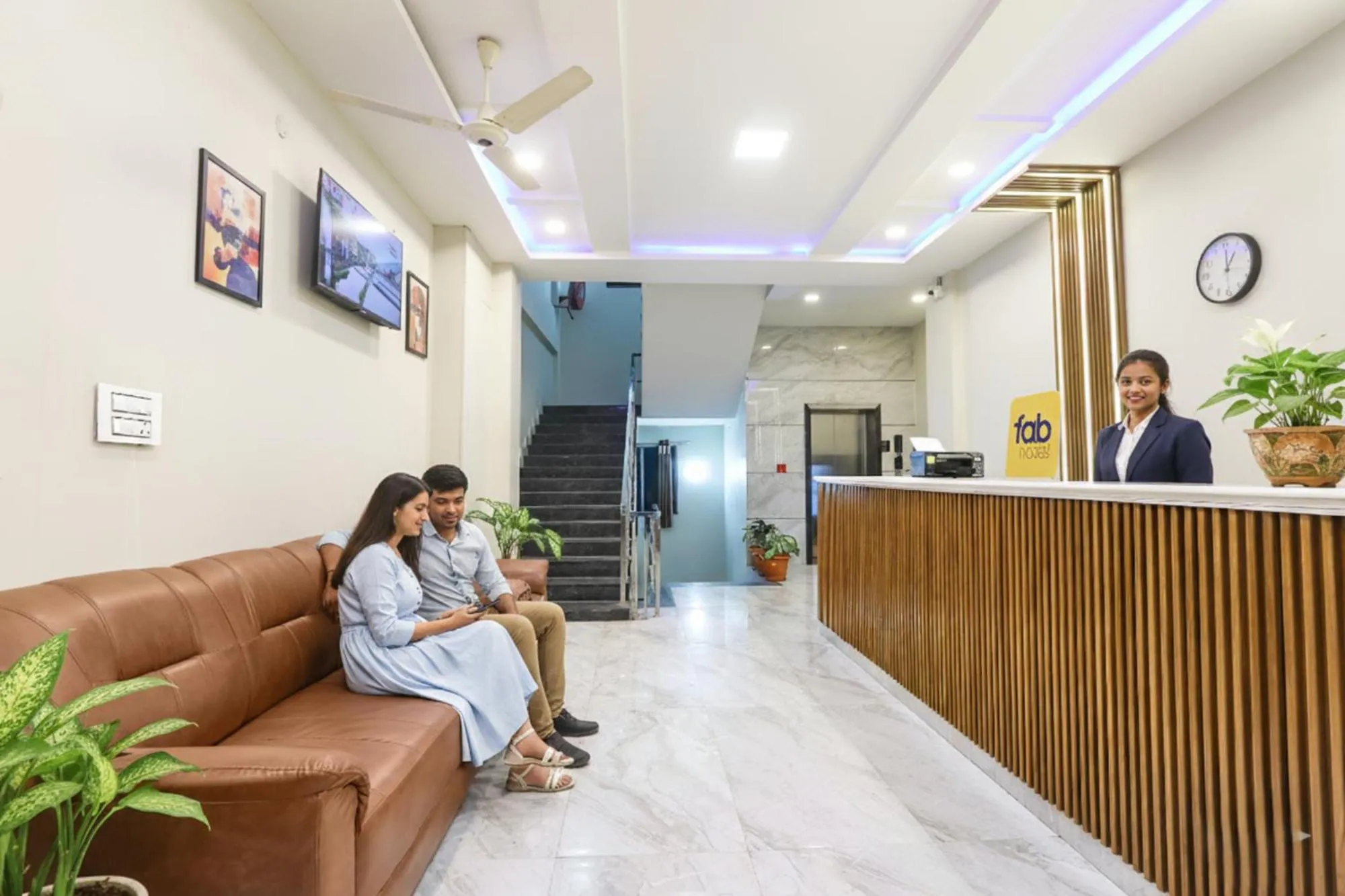 Lobby or reception in FabHotel Simhadri Grand-Nr Khammam Railway Station