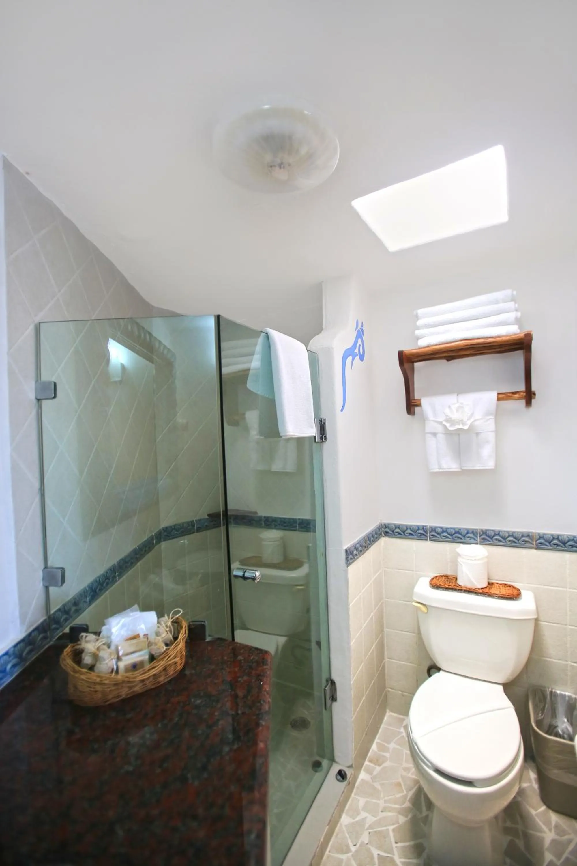 Bathroom in Casa del Mar Cozumel Hotel & Dive Resort with free access to an exclusive beach club
