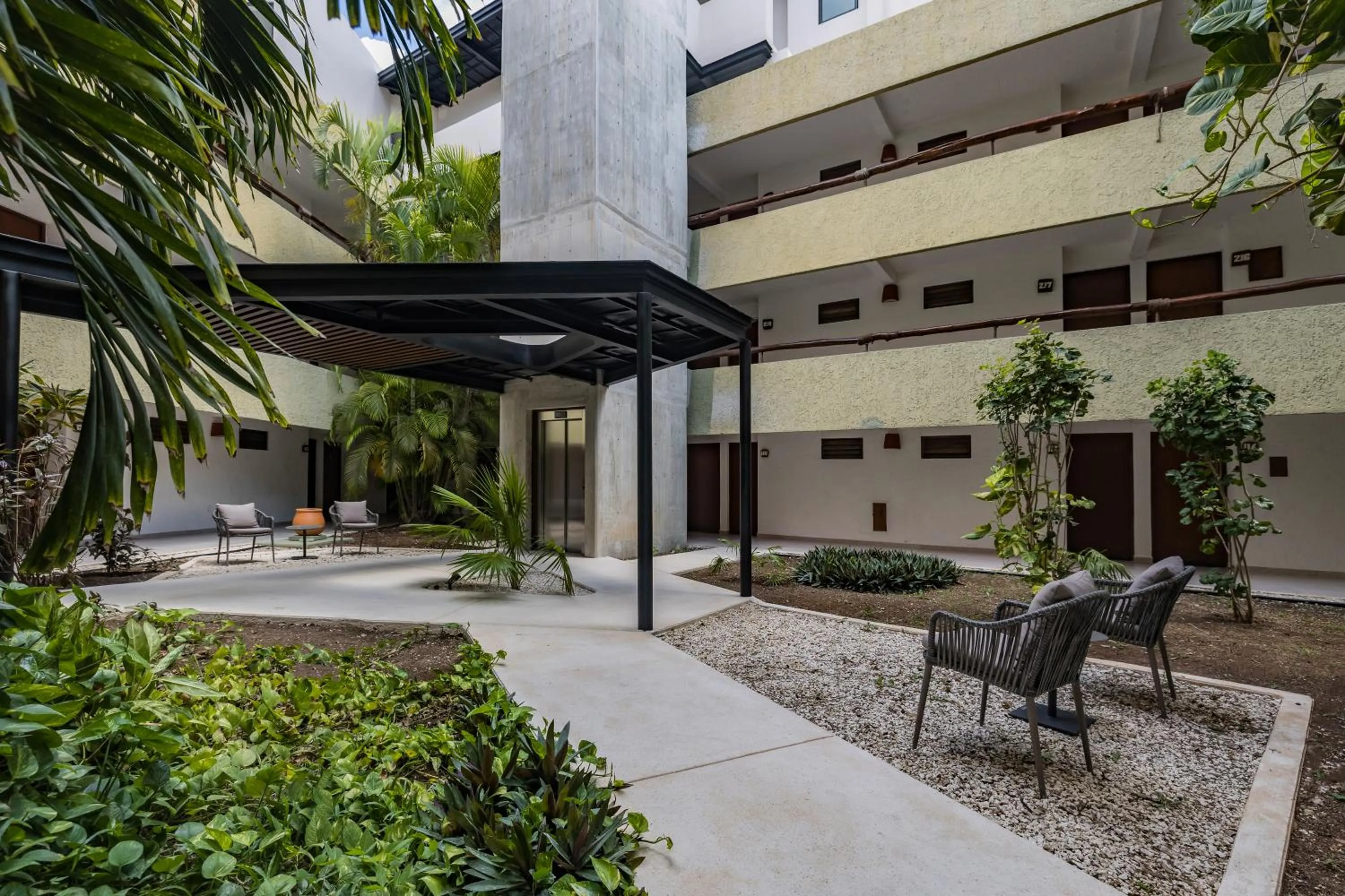 Property building in Casa del Mar Cozumel Hotel & Dive Resort with free access to an exclusive beach club