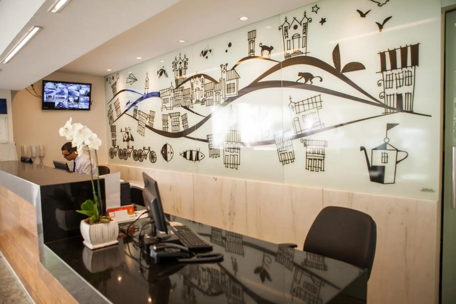 Lobby or reception in Mundial Parque Hotel