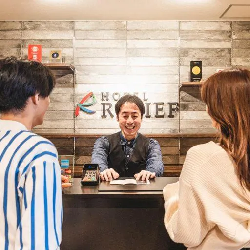 Lobby or reception in HOTEL RELIEF Namba Daikokuchou