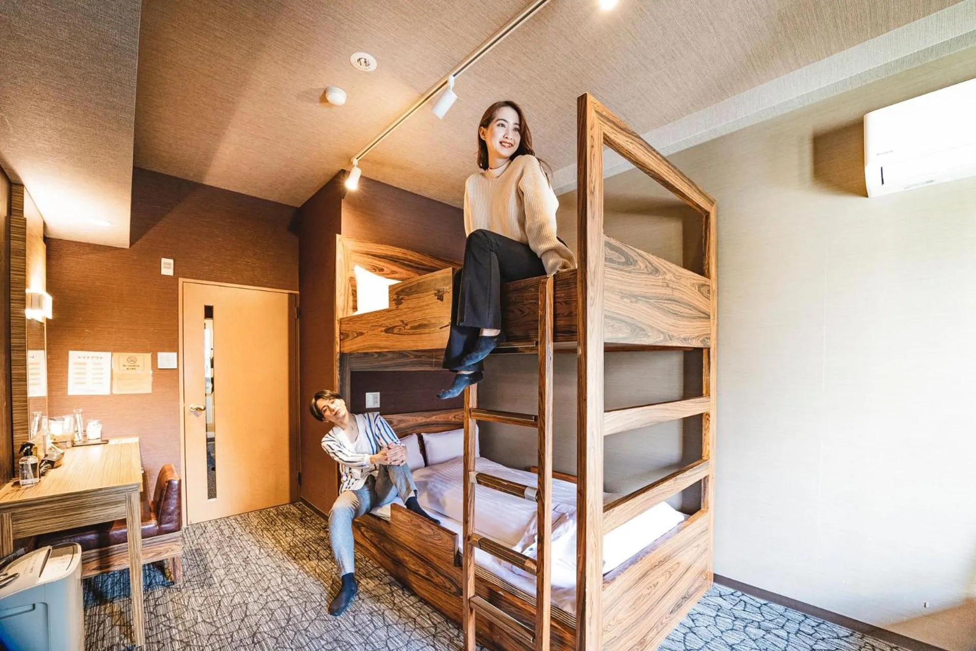 Photo of the whole room, Bed in HOTEL RELIEF Namba Daikokuchou