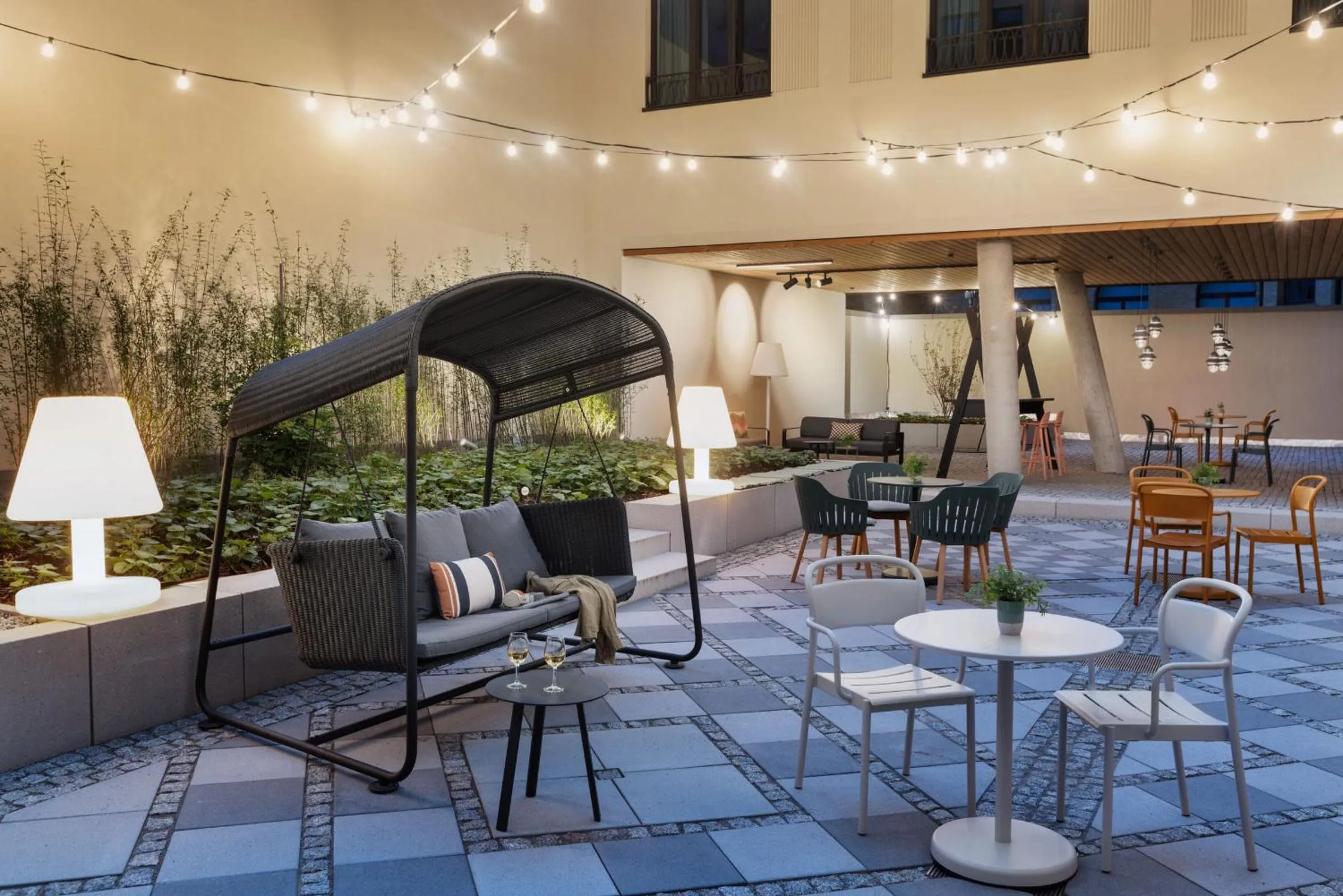 Patio in Stay KooooK Leipzig City - Online Check In