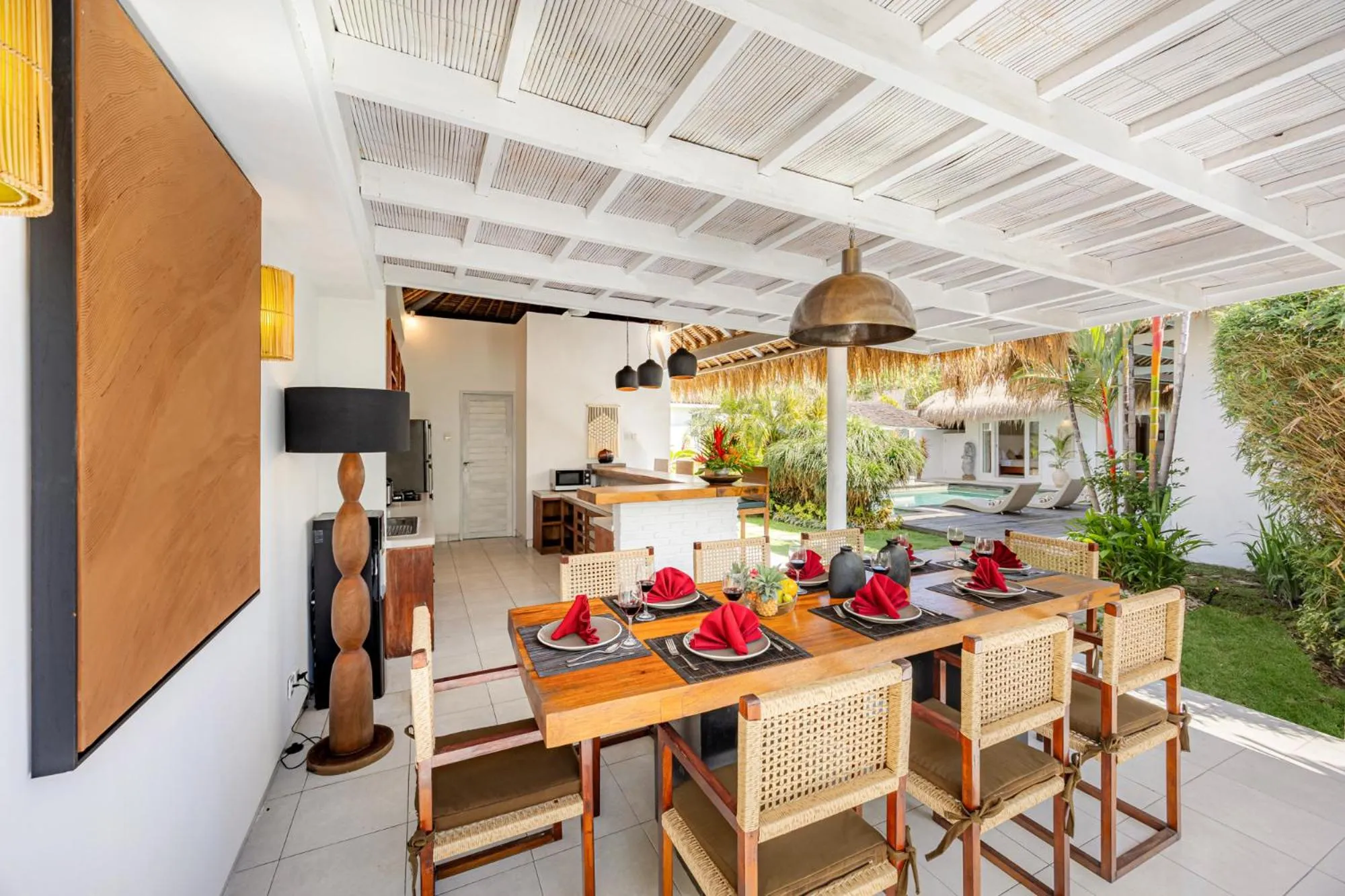 Dining area in Newly renovated Villa Noa by Optimum Bali Villas