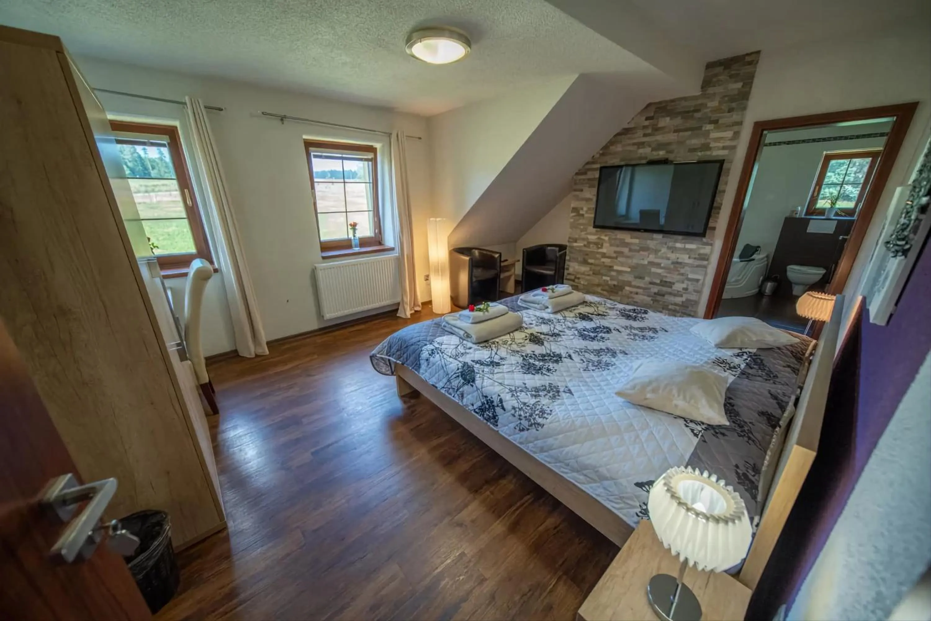 Bedroom, Bed in Wellness Penzion Life