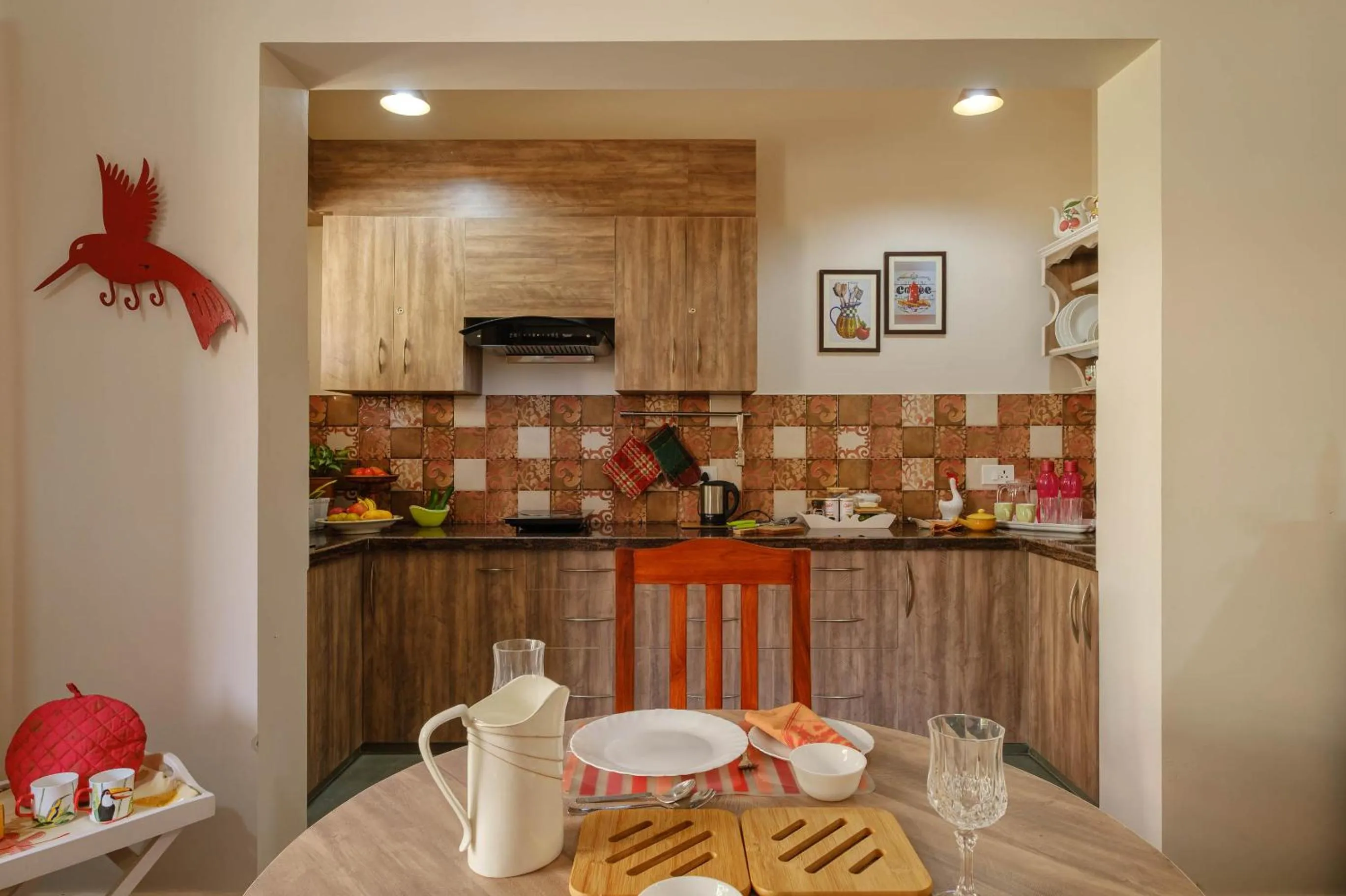 Kitchen or kitchenette in Shree Nikunj - A Luxury Boutique Homestay in Jaipur