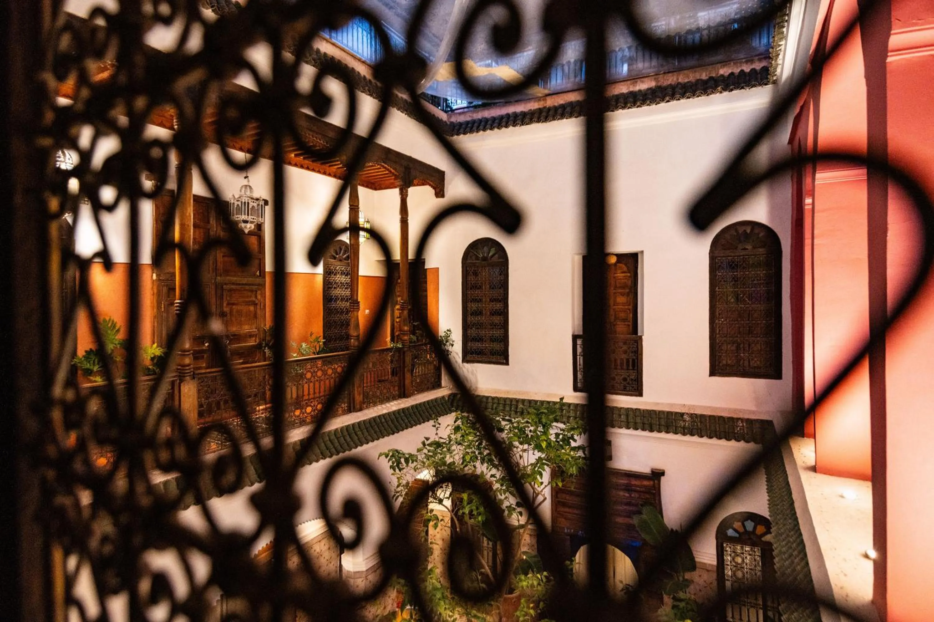 Inner courtyard view in Riad Taghia
