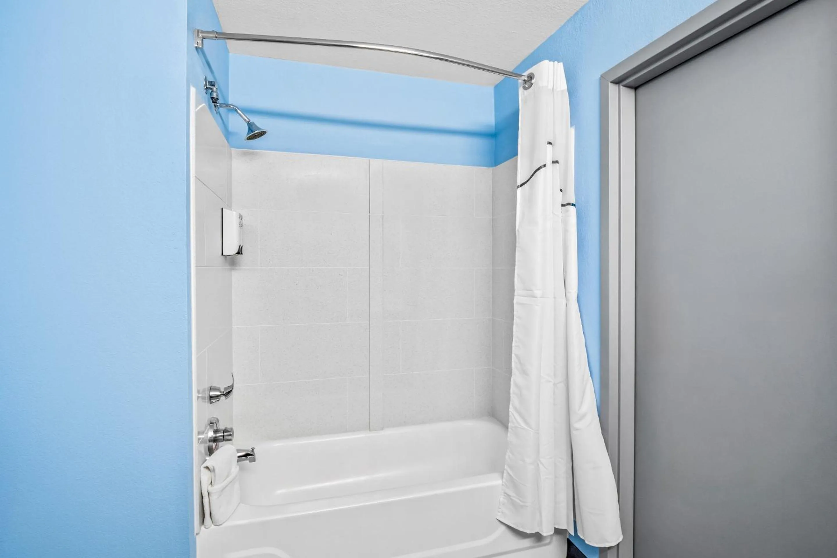 Bathroom in HomeTowne Studios by Red Roof Southfield