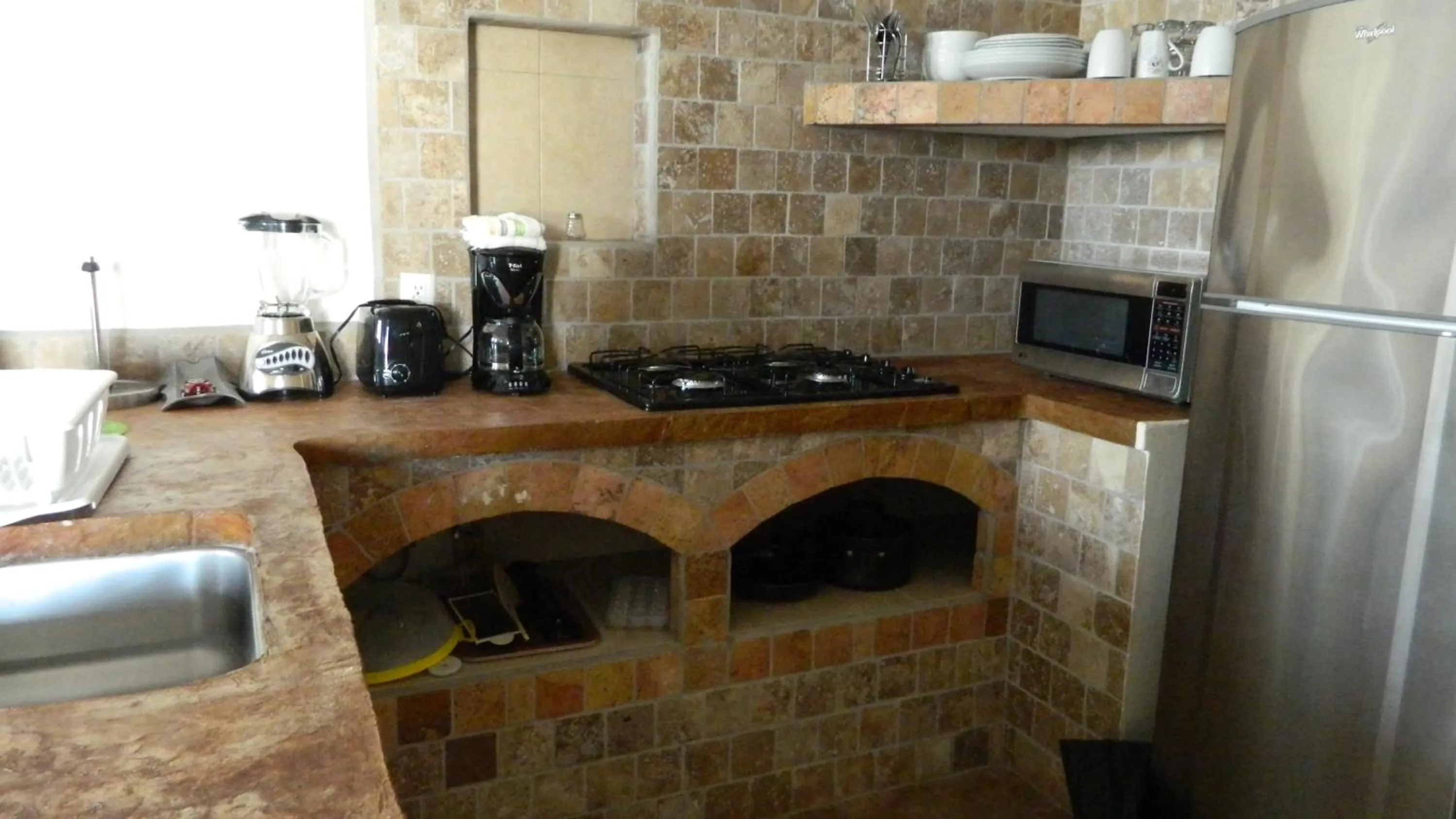Kitchen or kitchenette in Hotel Condominium La Posada de Bucerias