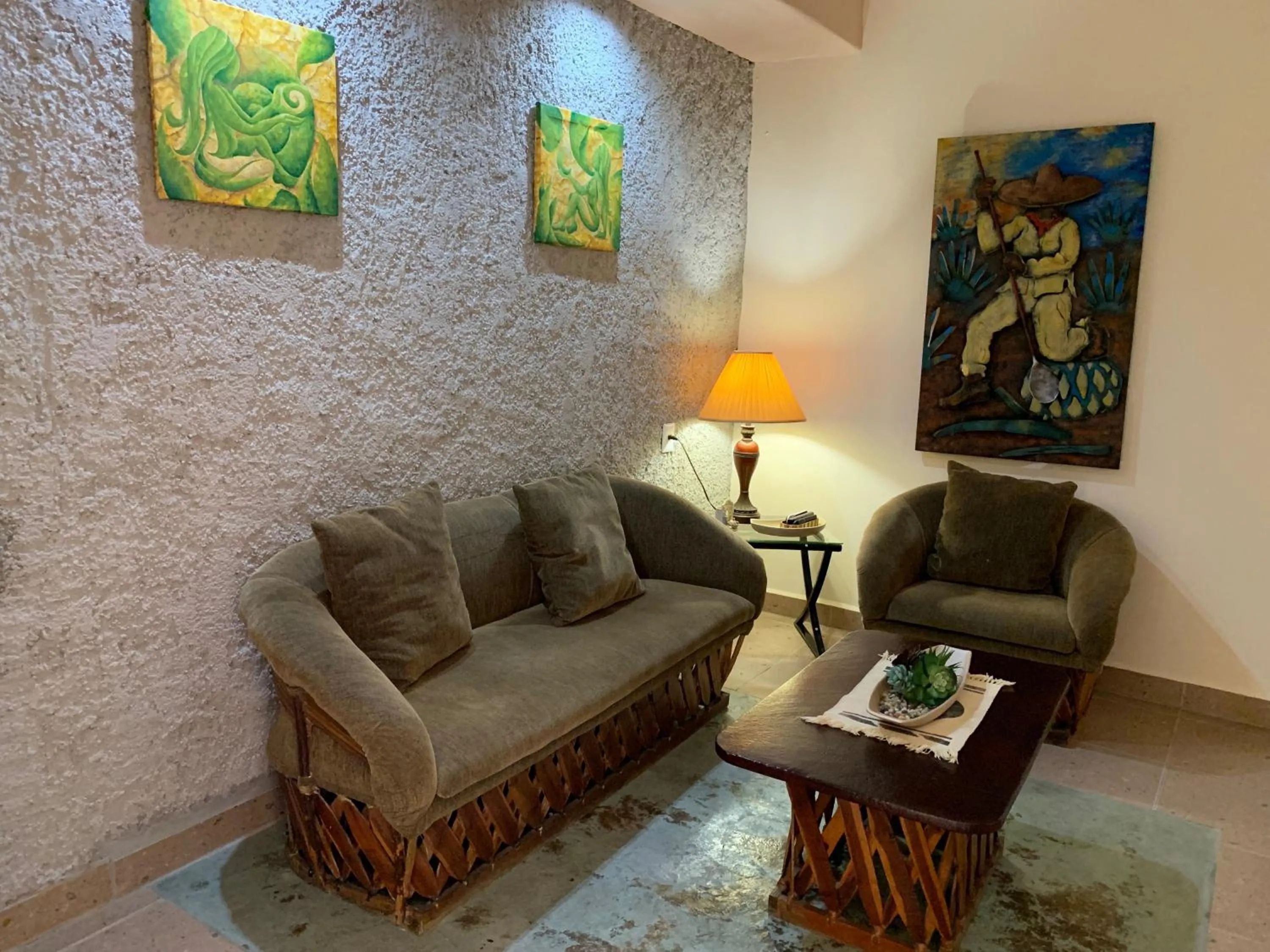 Seating area in Hotel Condominium La Posada de Bucerias