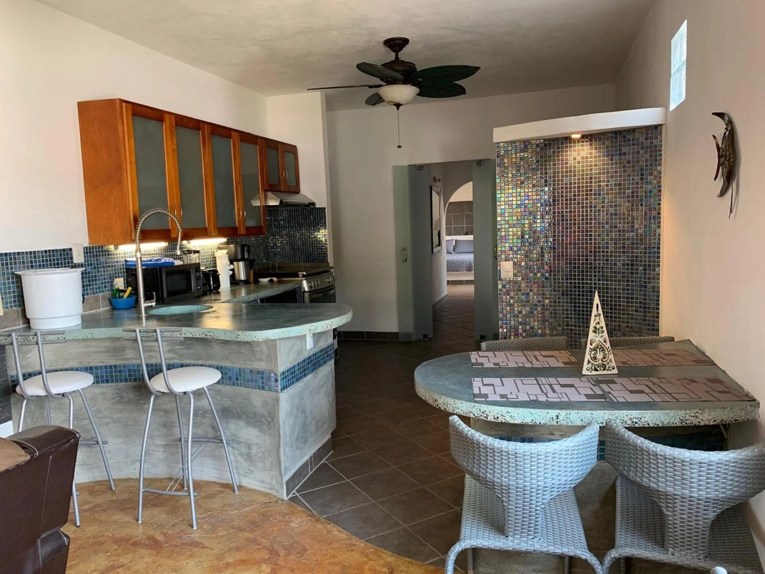 Kitchen or kitchenette in Hotel Condominium La Posada de Bucerias