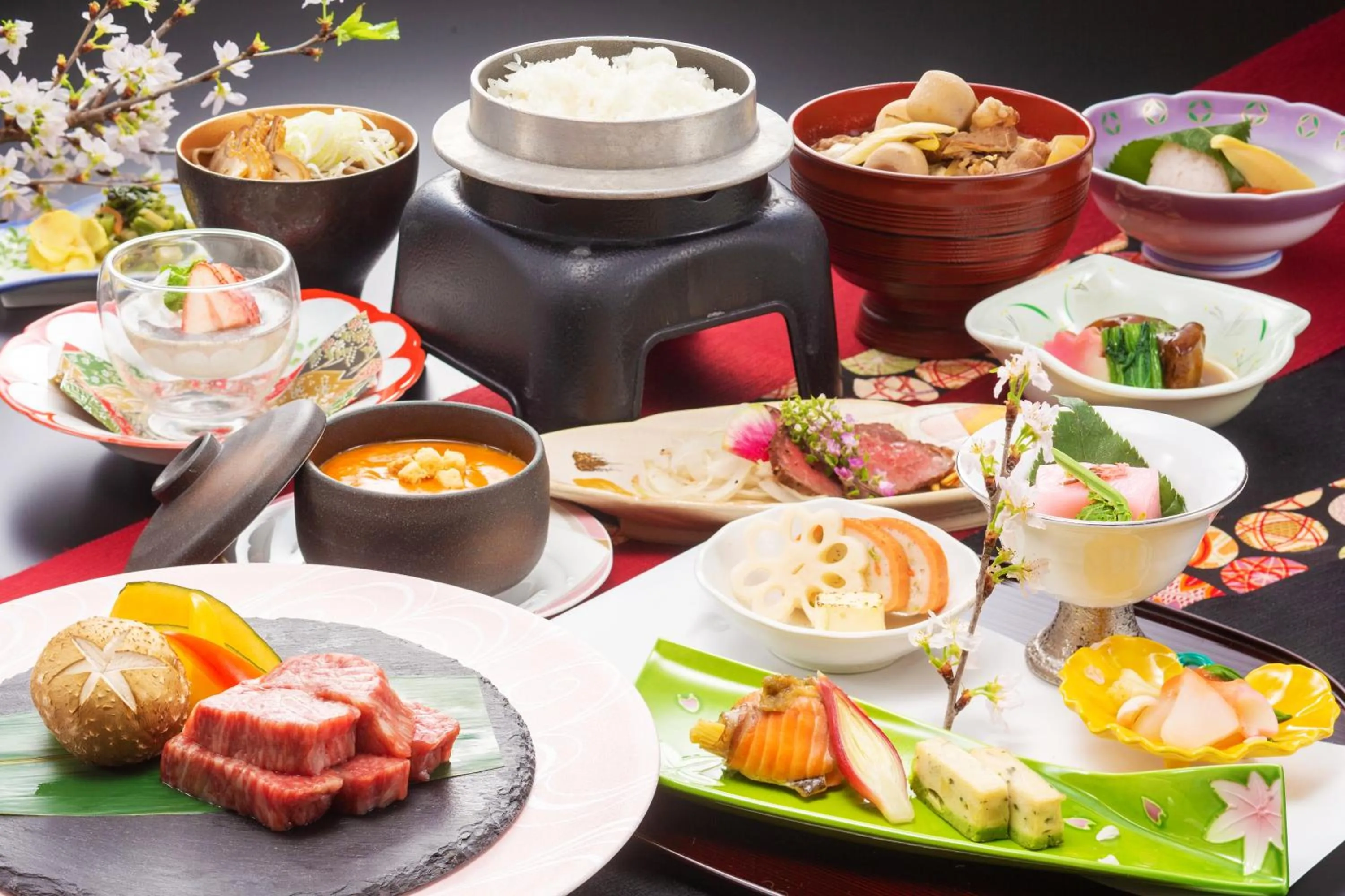 Food close-up in Kami no yama Azumaya