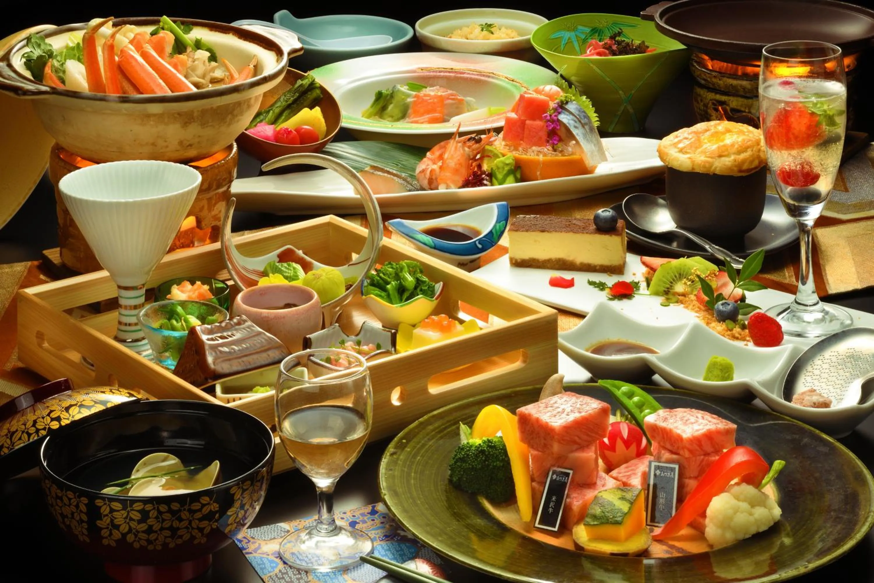 Food close-up in Kami no yama Azumaya